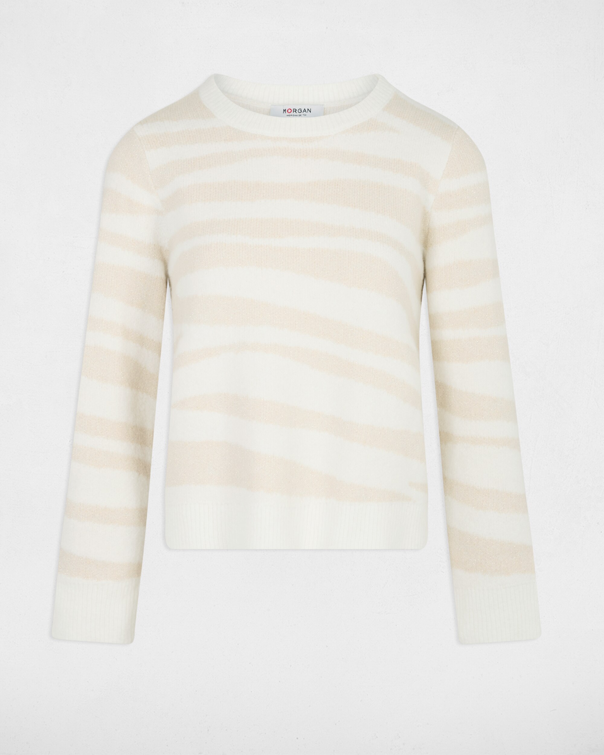 Camisola Curta Jacquard Cru-2