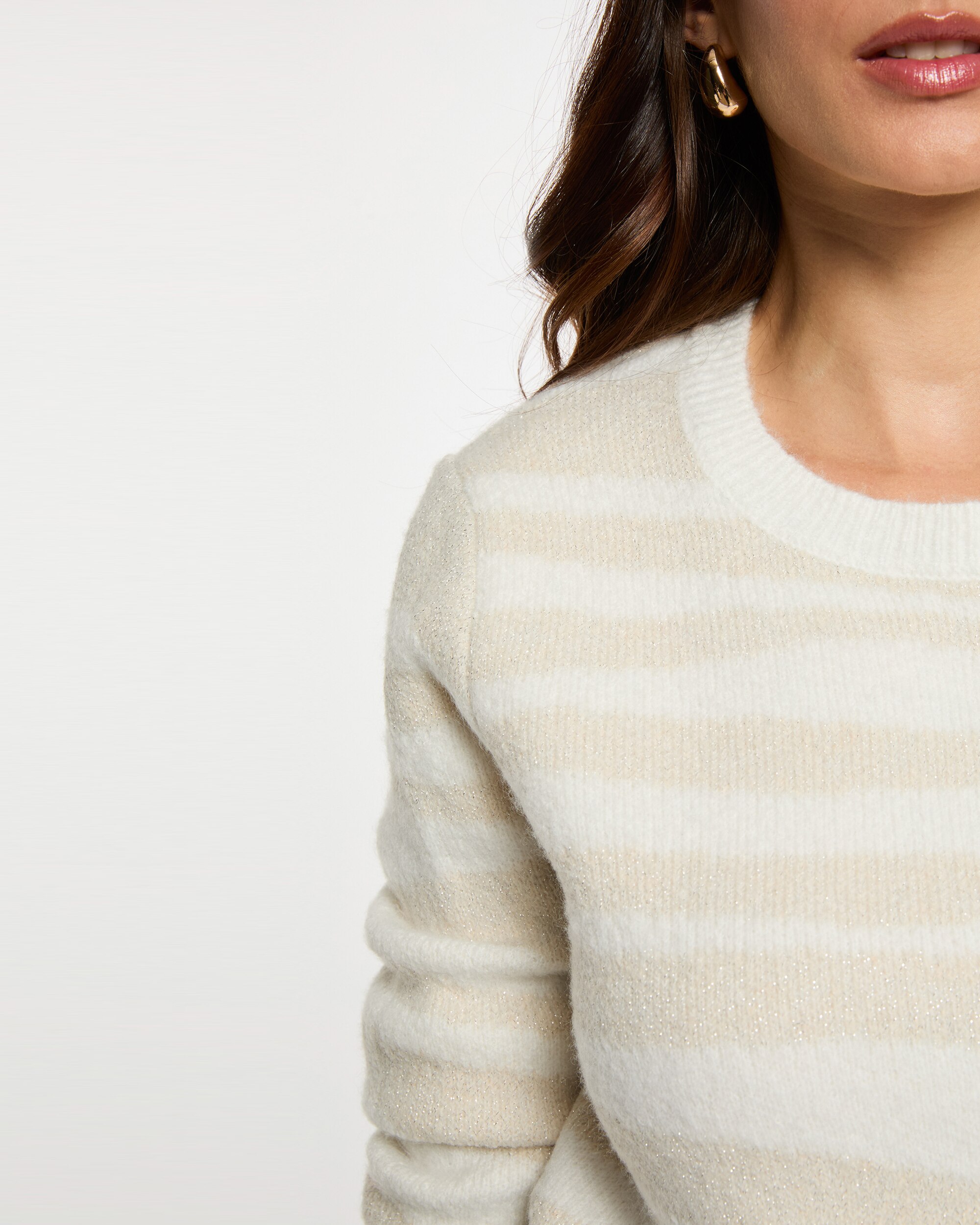 Camisola Curta Jacquard Cru-5