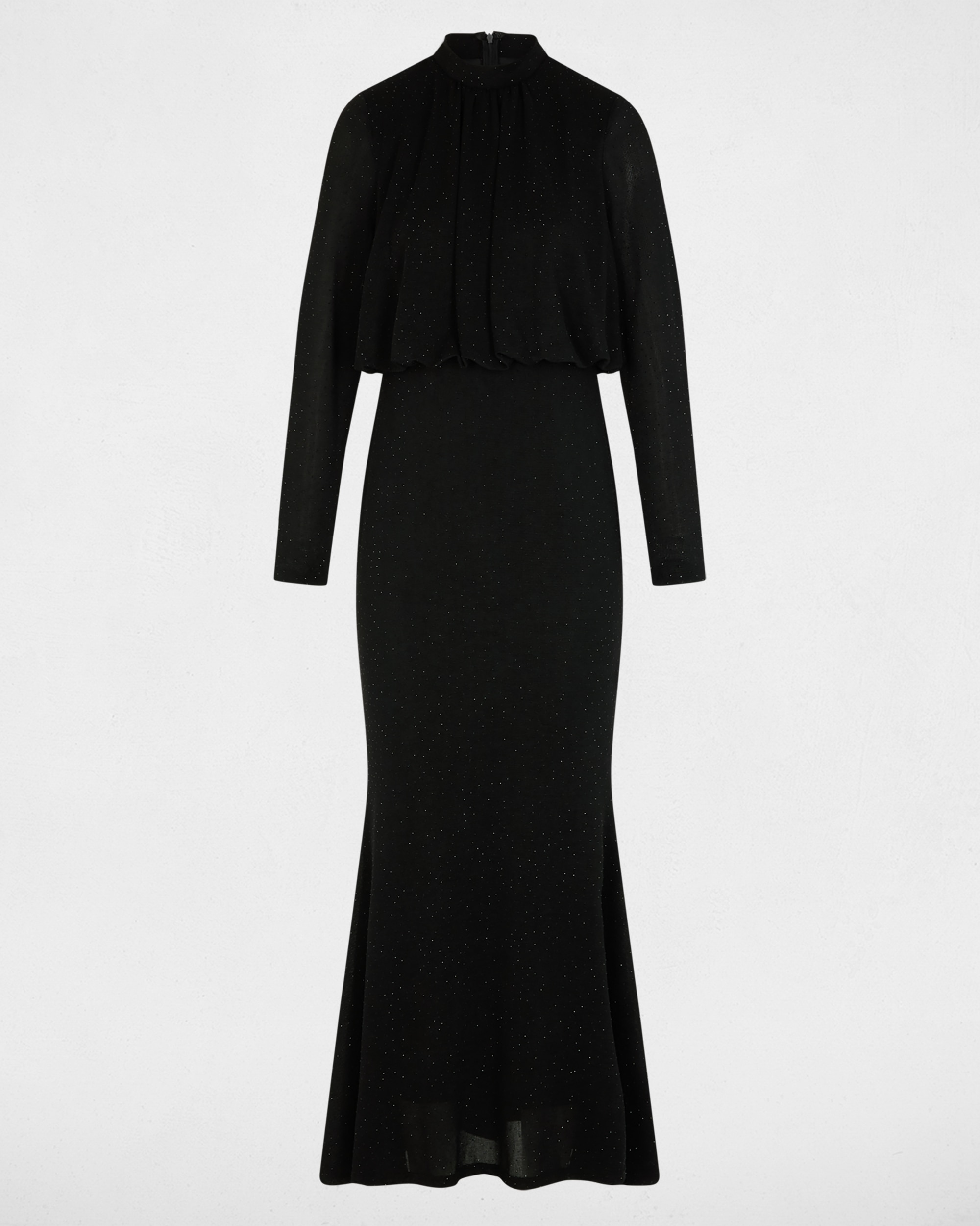 Vestido de Malha Brilhante Preto-2