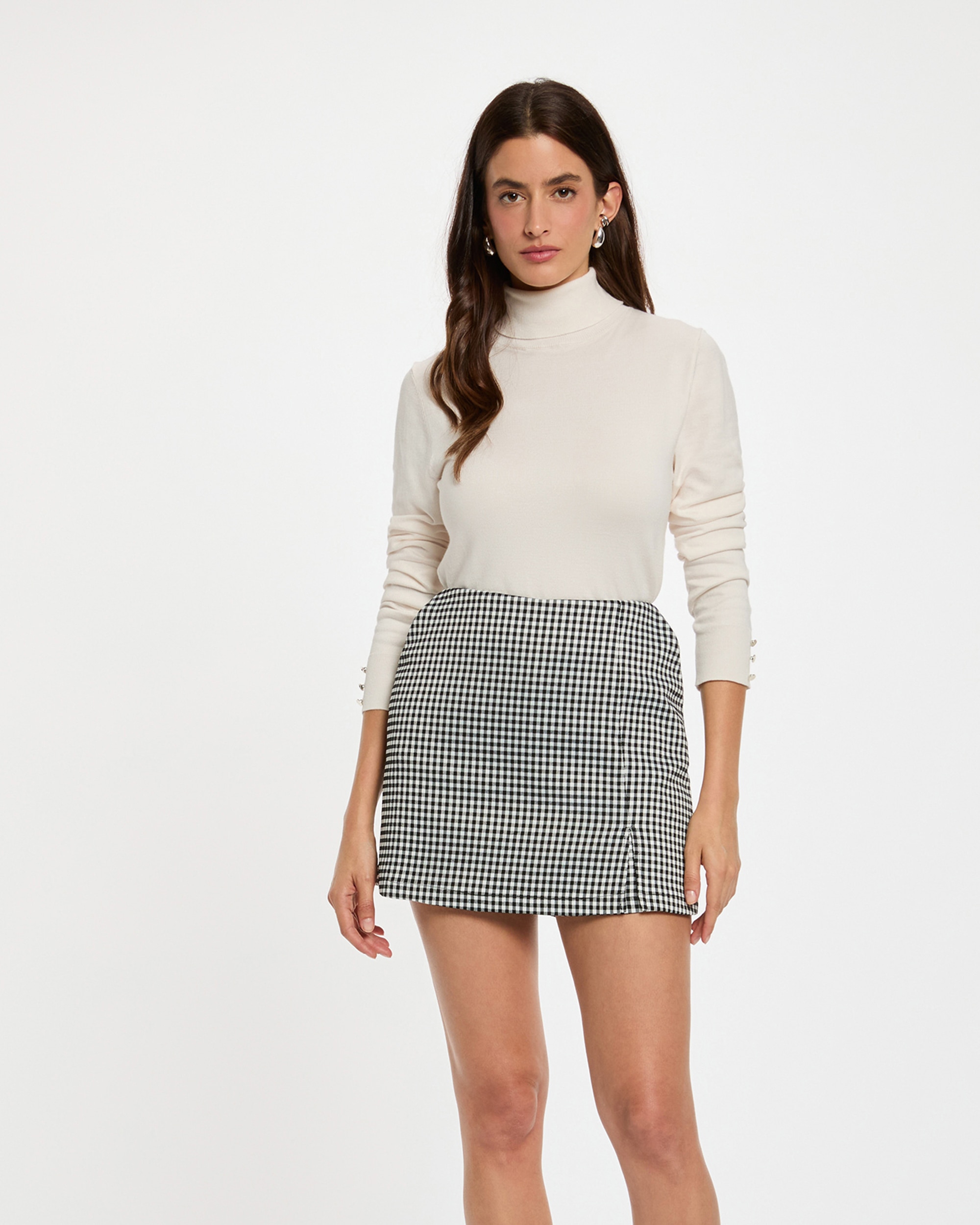Camisola de Gola Alta Cru-1
