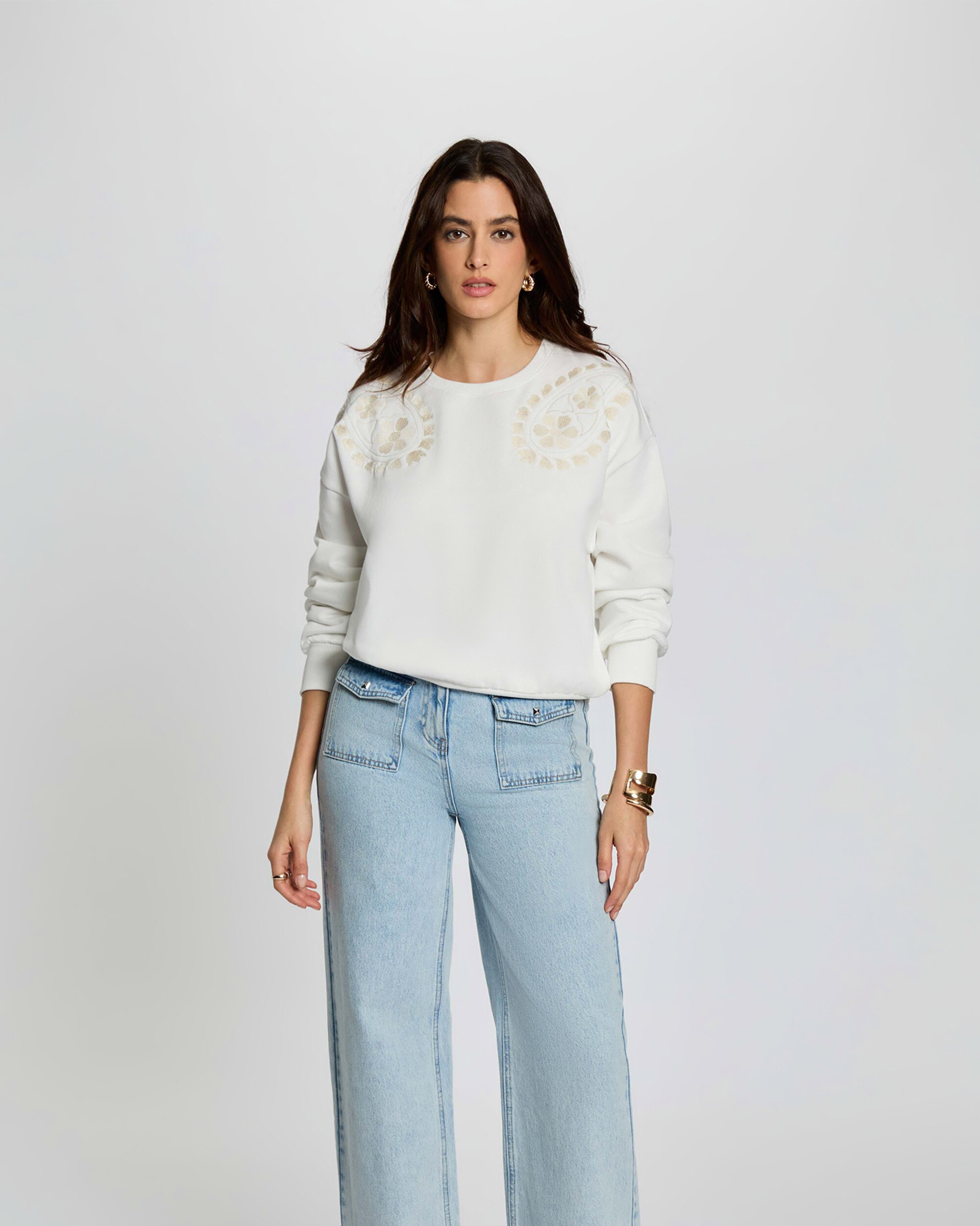 Imagem 0 de Sweatshirt de Malha Bordada