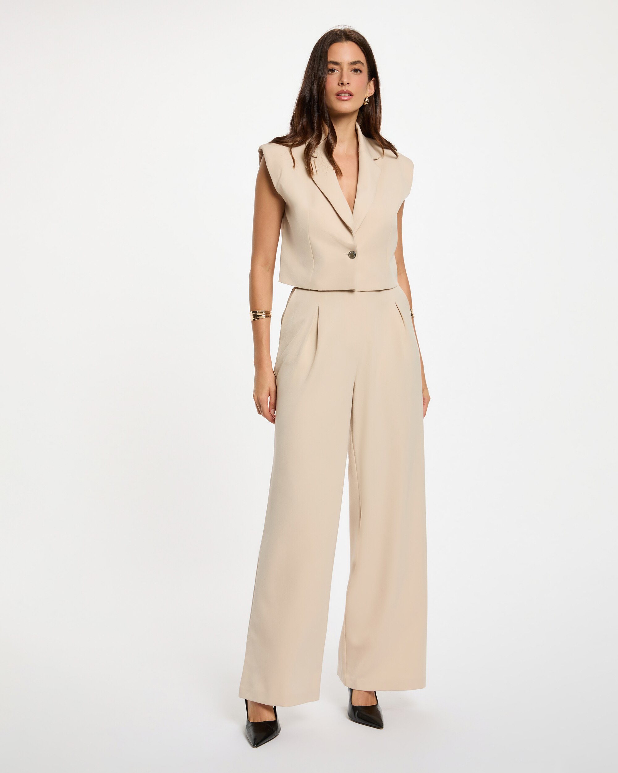 Colete Cropped Bege-4