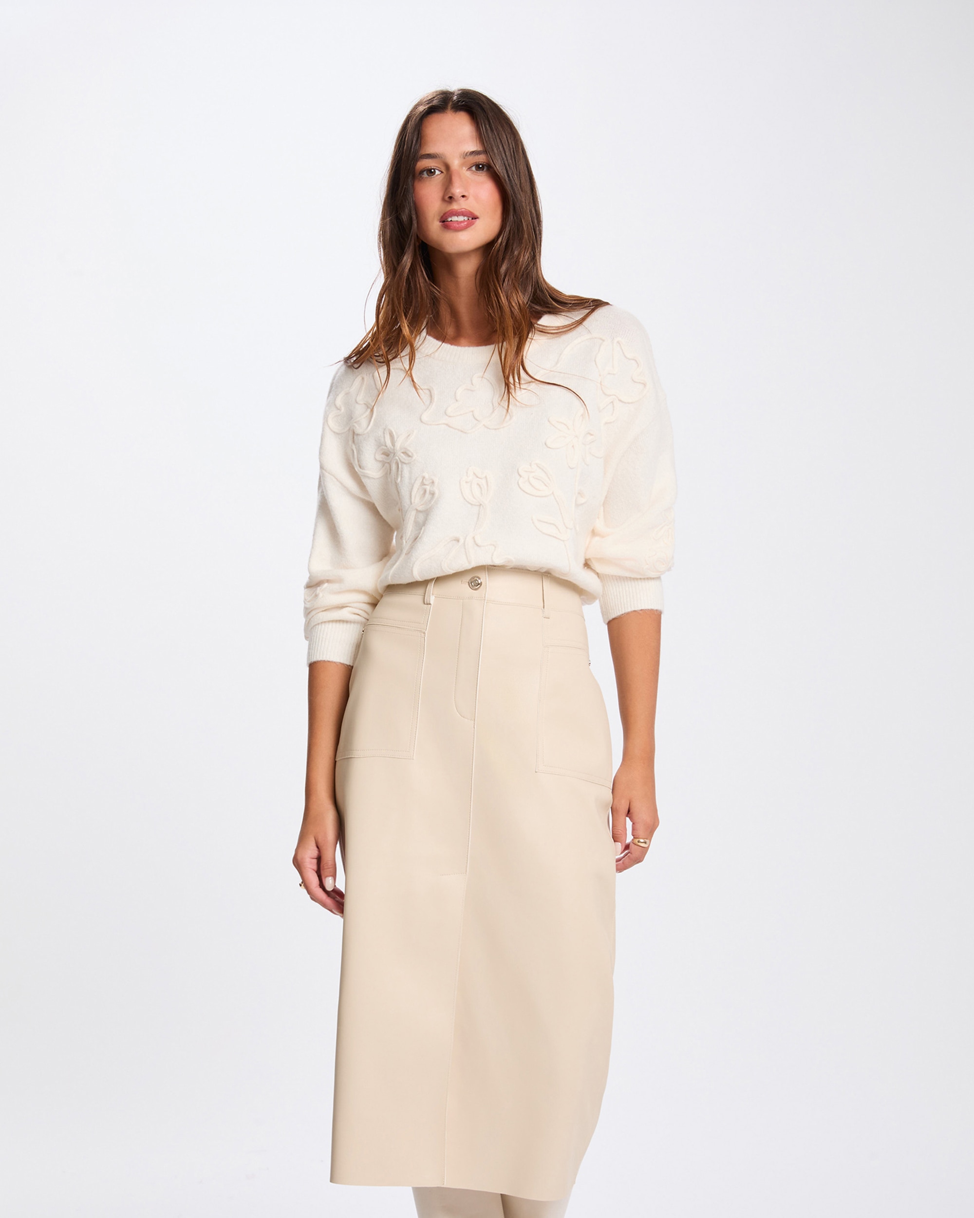 Imagem 0 de Saia Comprida Corte Lápis Ajustada