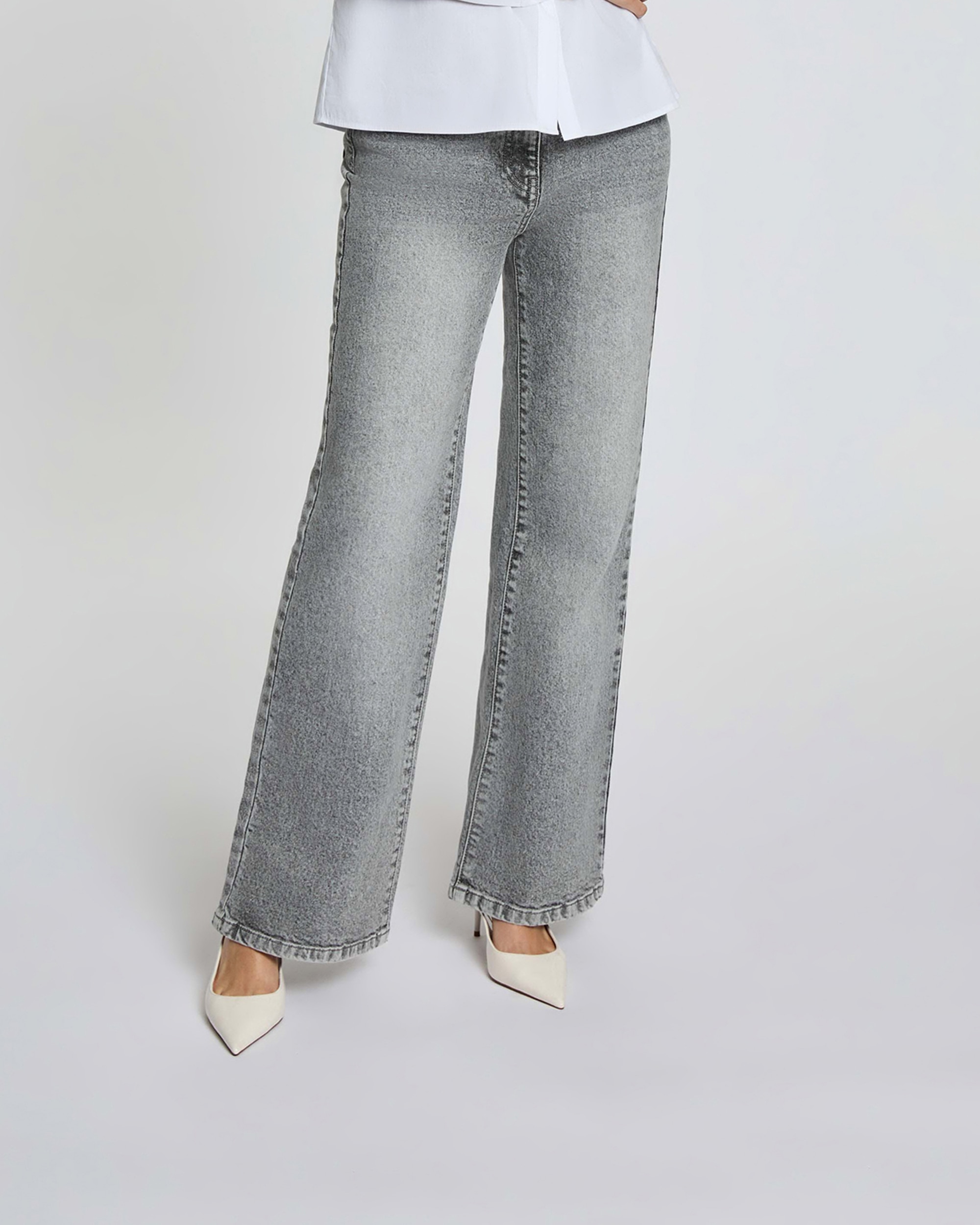 Imagem 0 de Jeans Largos de Cintura Subida