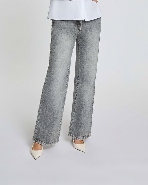 Imagem 0 de Jeans Largos de Cintura Subida