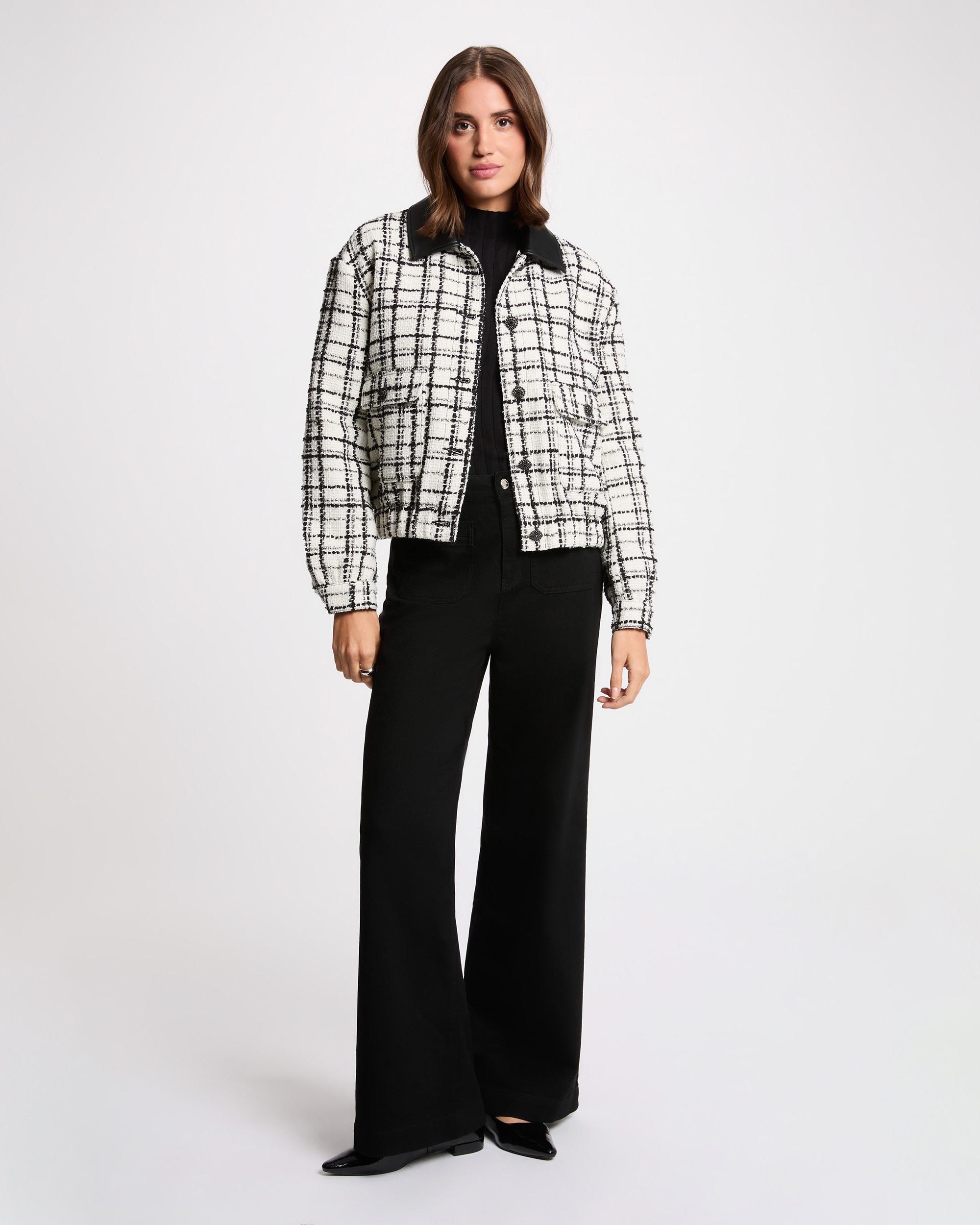 Casaco Oversize de Tweed Multicolor-4