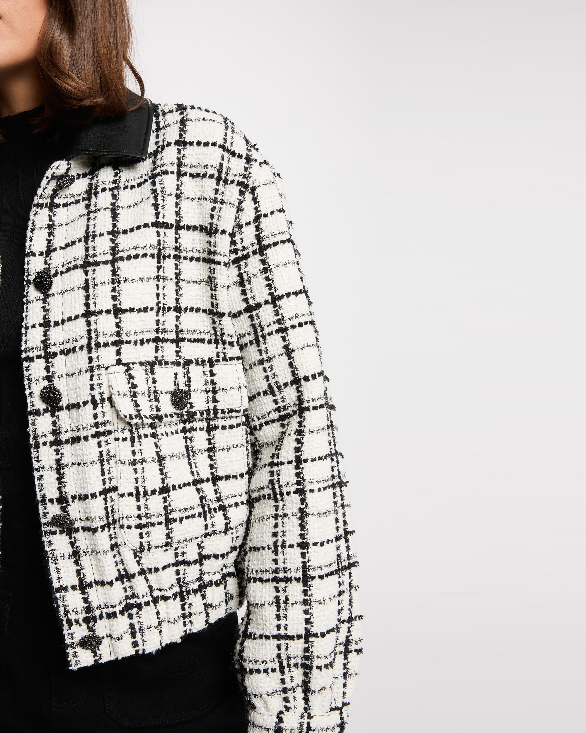 Casaco Oversize de Tweed Multicolor-5
