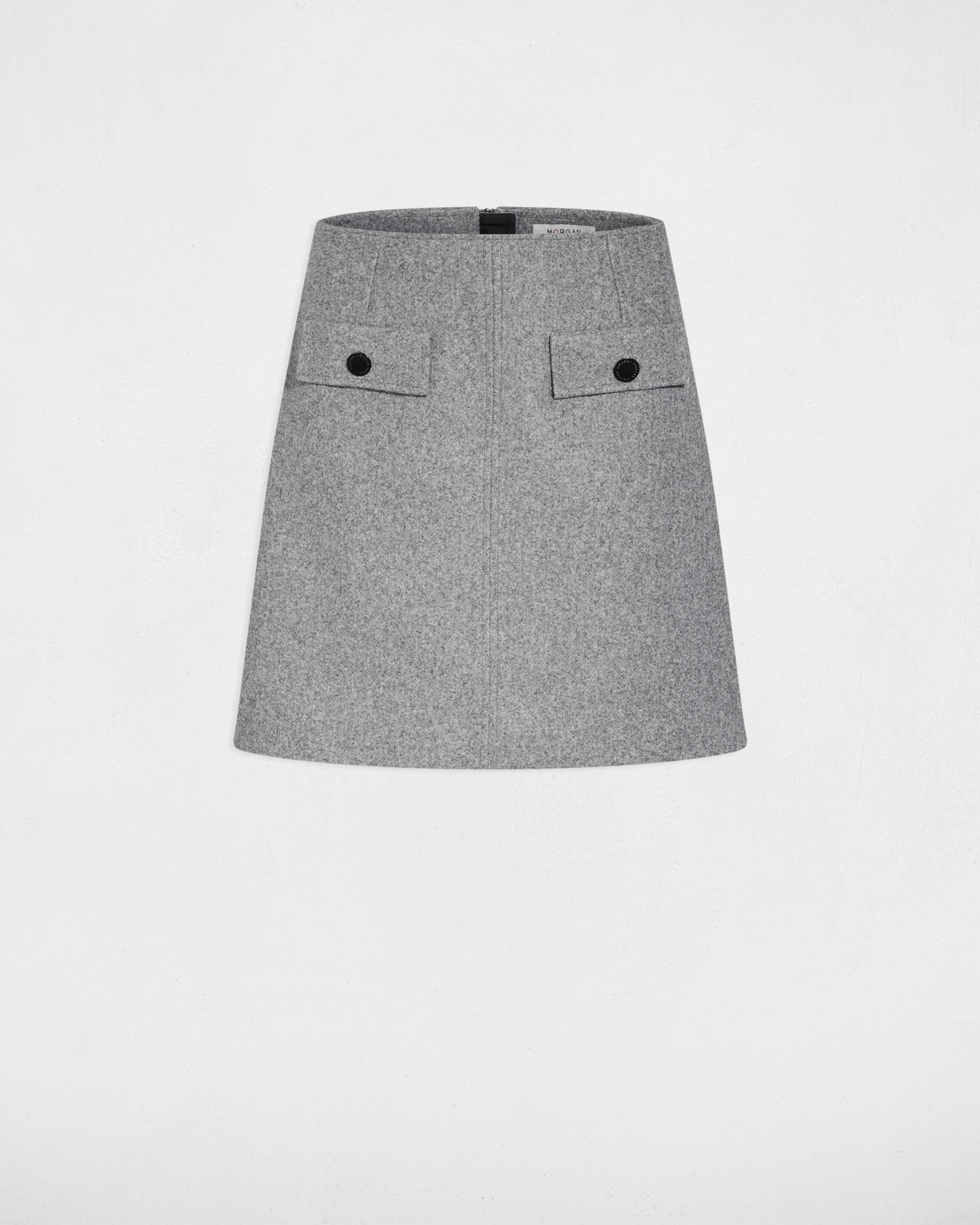 Saia Curta Ajustada Cinzento-2