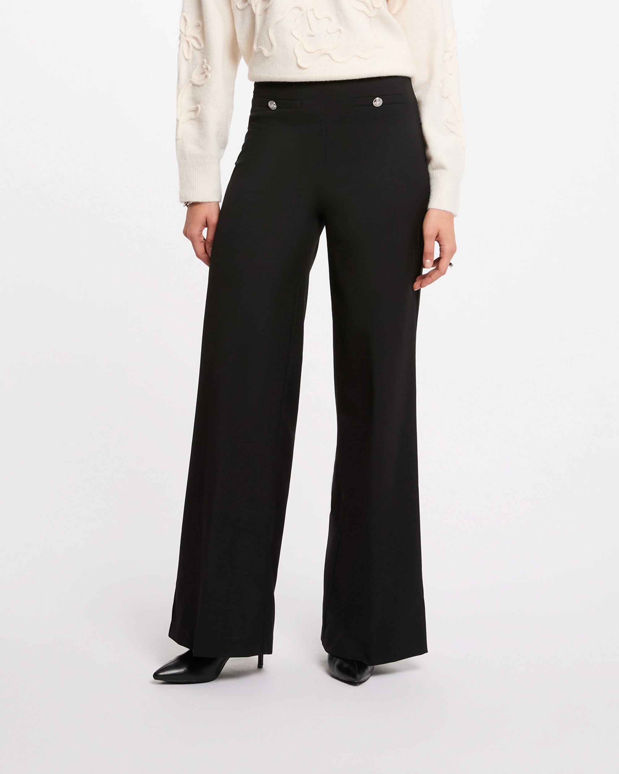 Imagem 0 de Calças Largas de Cintura Subida