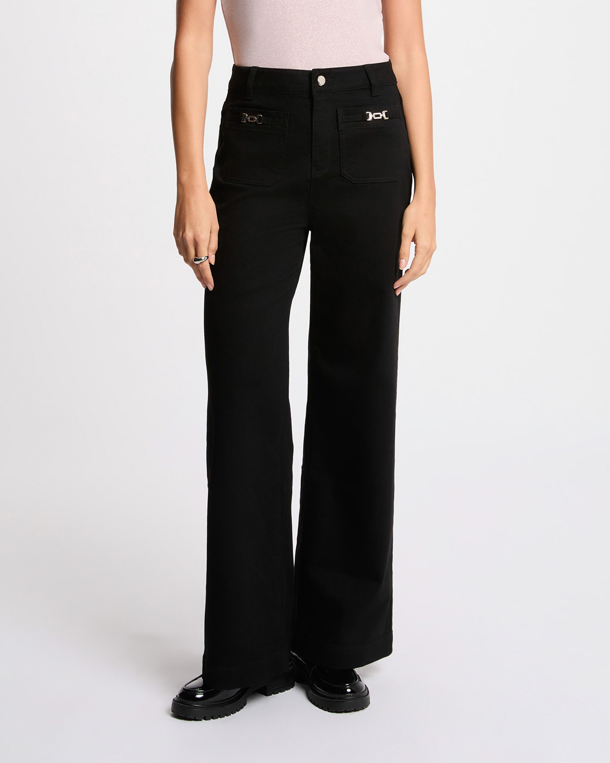 Imagem 0 de Jeans Largo de Cintura Subida