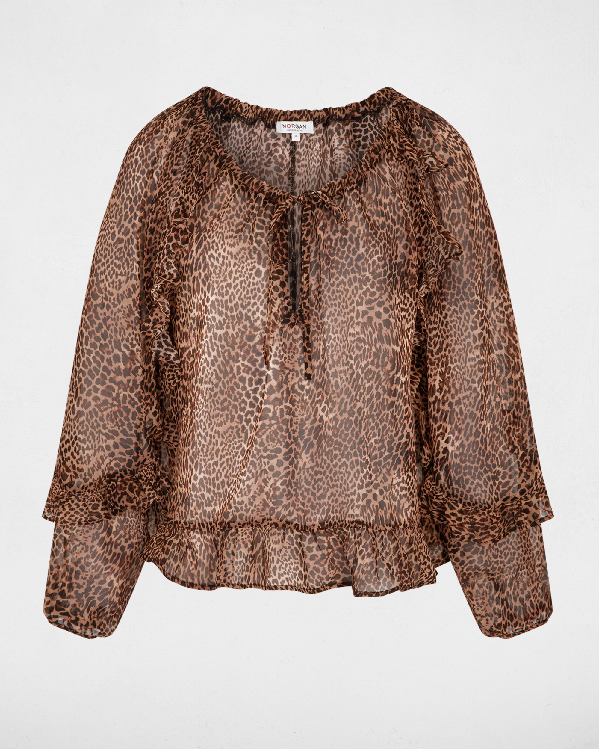 Blusa Ajustada com Decote em V Multicolor-2