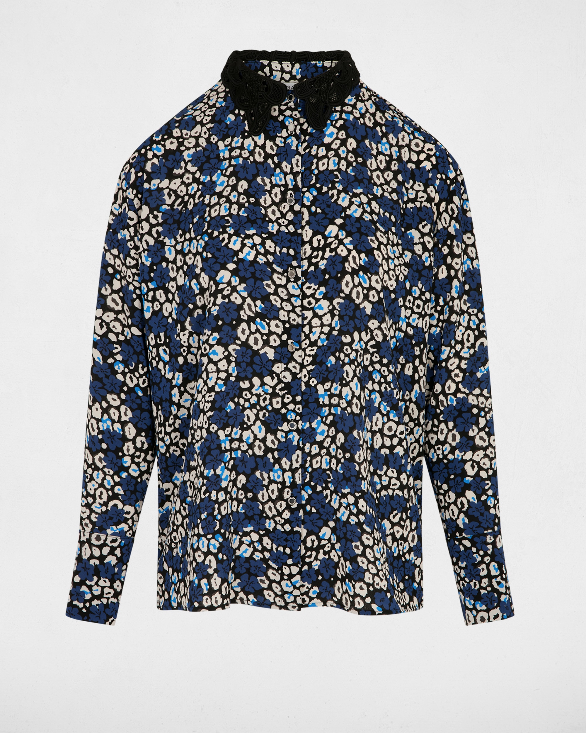 Camisa Fluida Estampada Multicolor-2