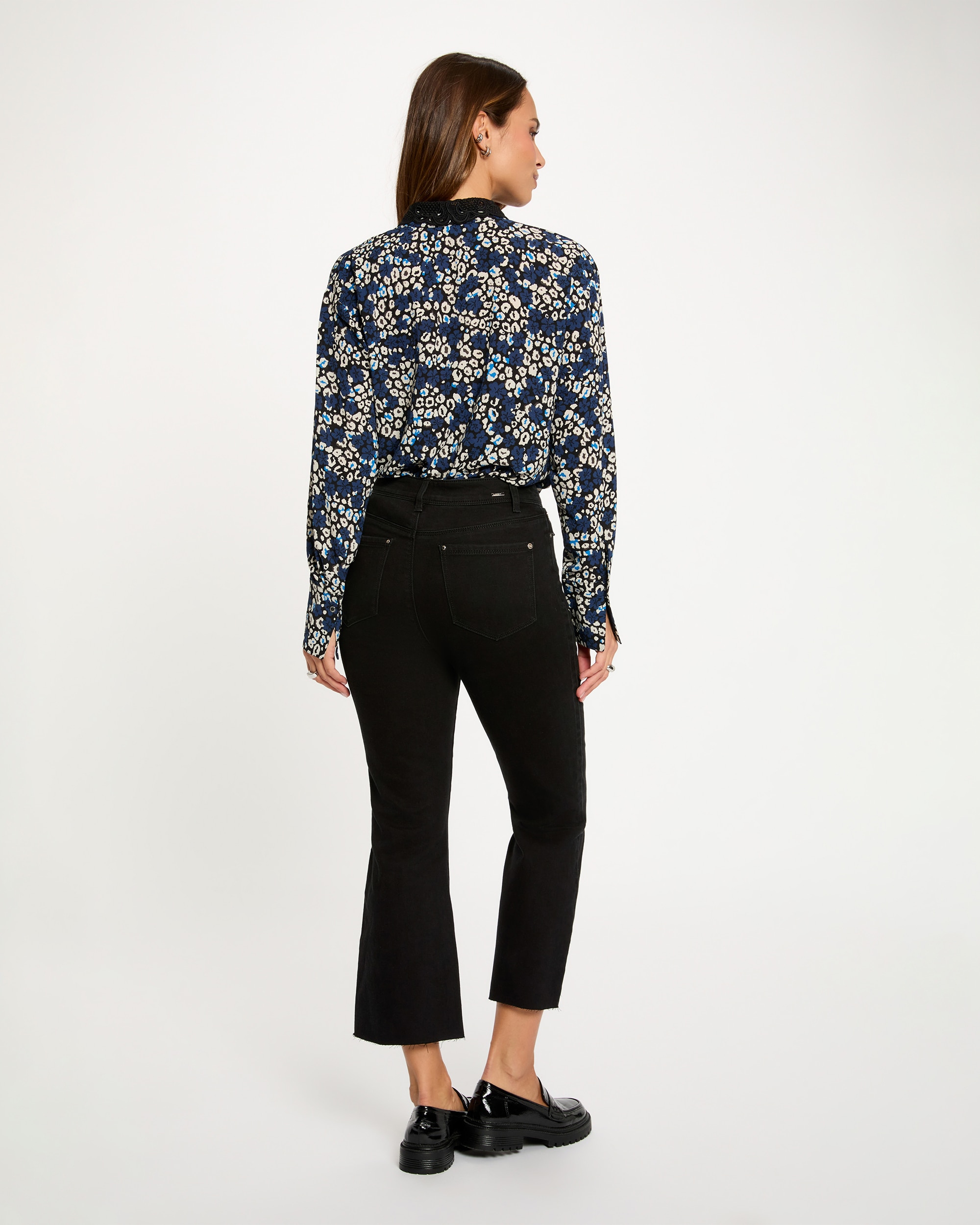 Camisa Fluida Estampada Multicolor-3