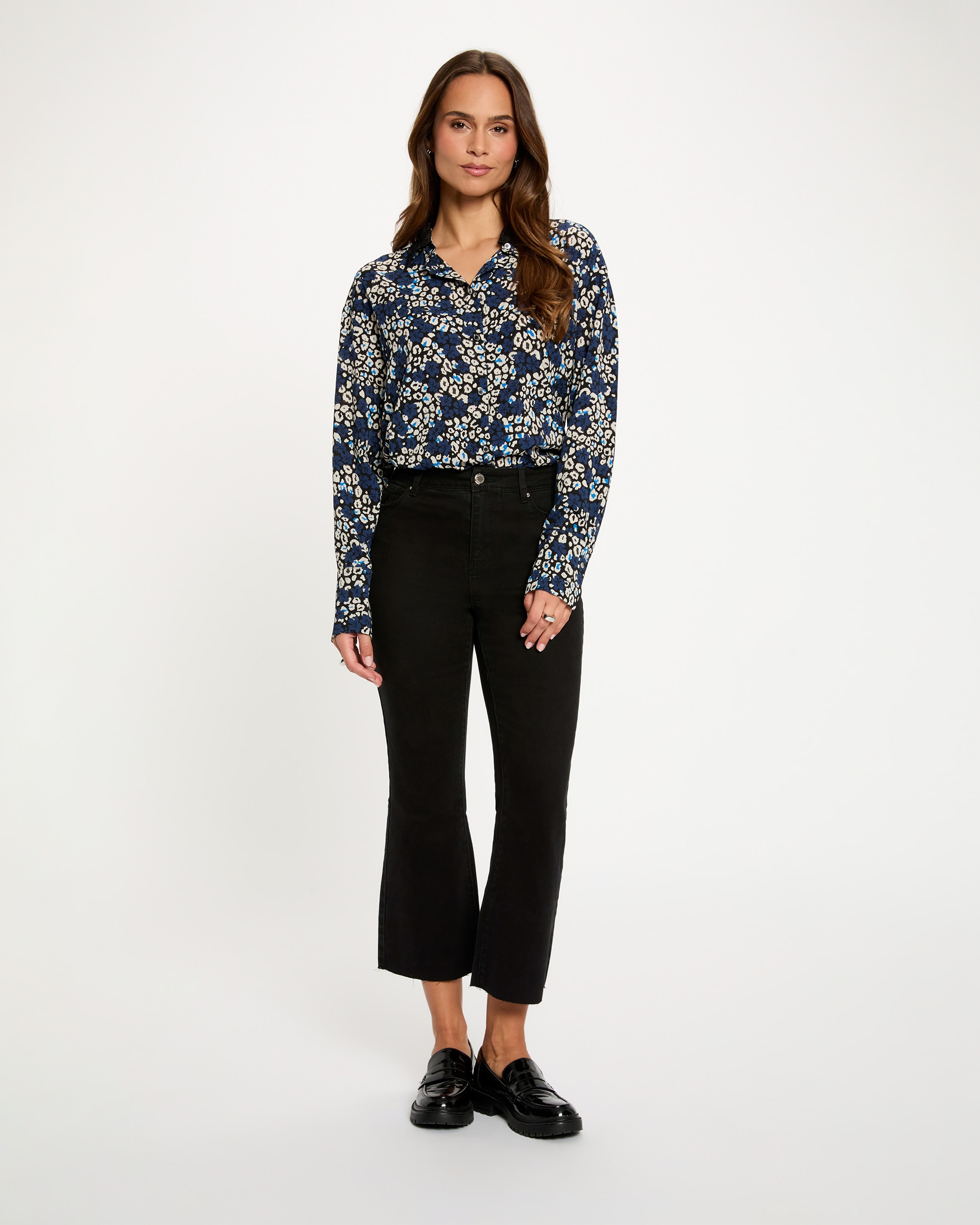 Camisa Fluida Estampada Multicolor-4