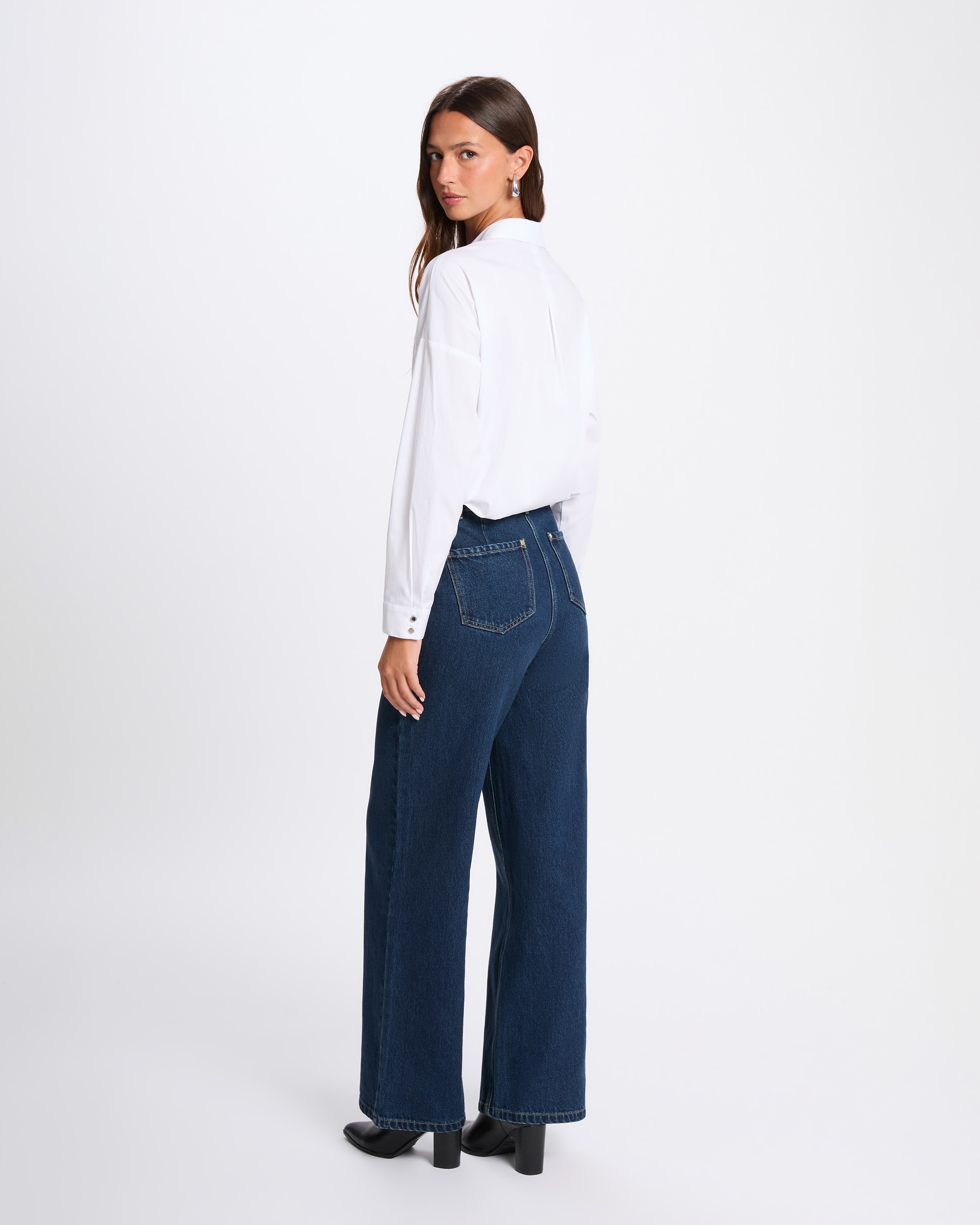 Camisa Oversize com Strass Branco-3