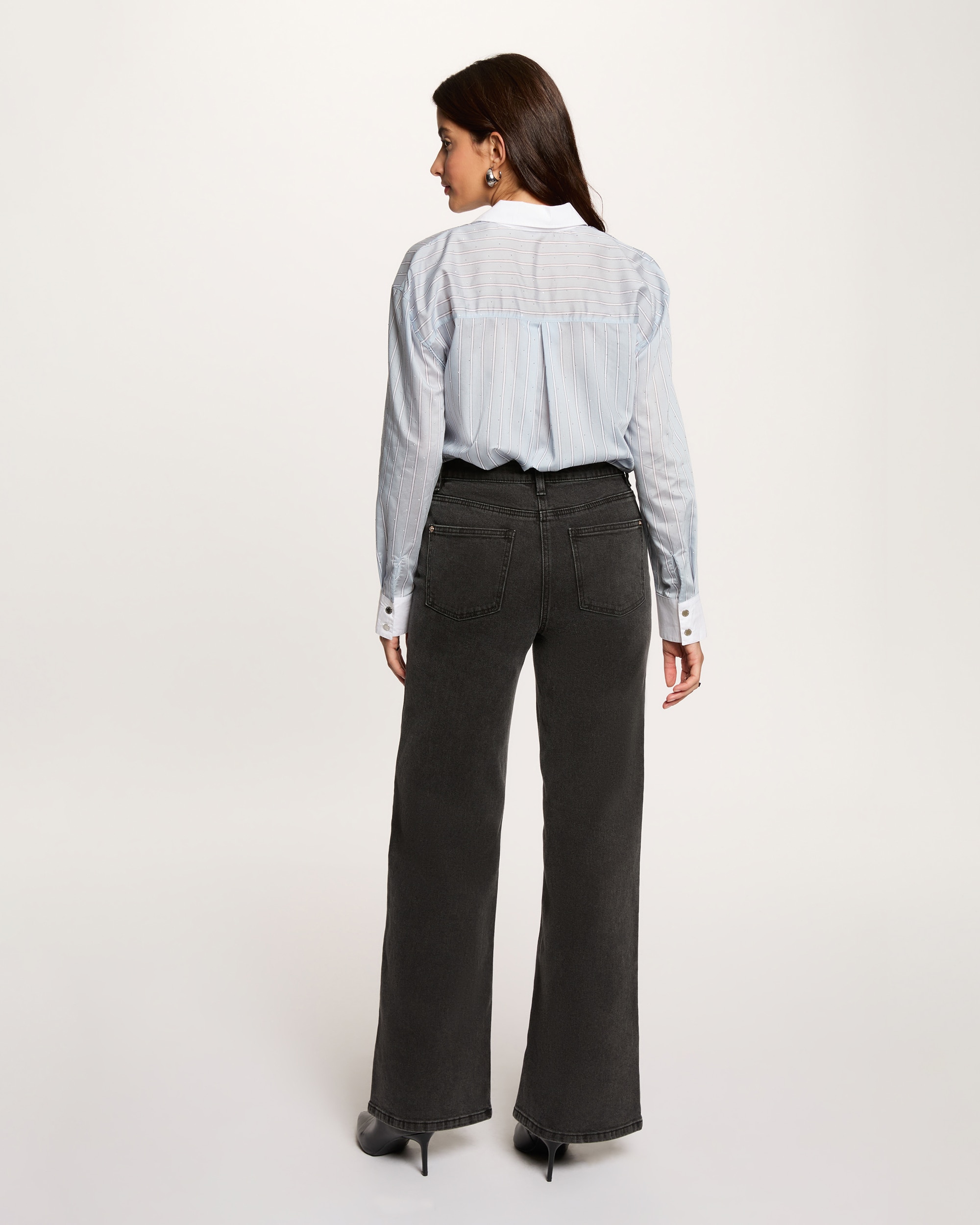 Camisa Oversize Às Riscas Multicolor-3