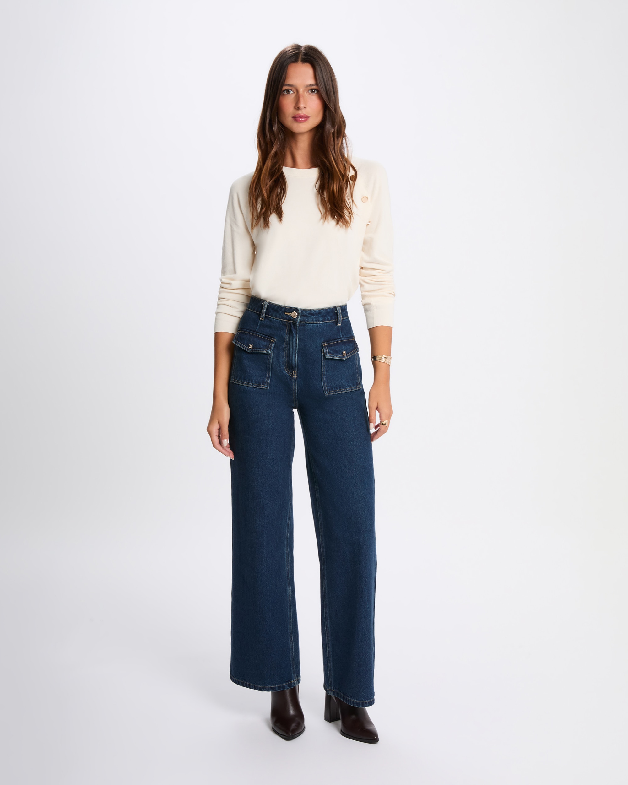 Camisola Fina Ajustada Creme-4