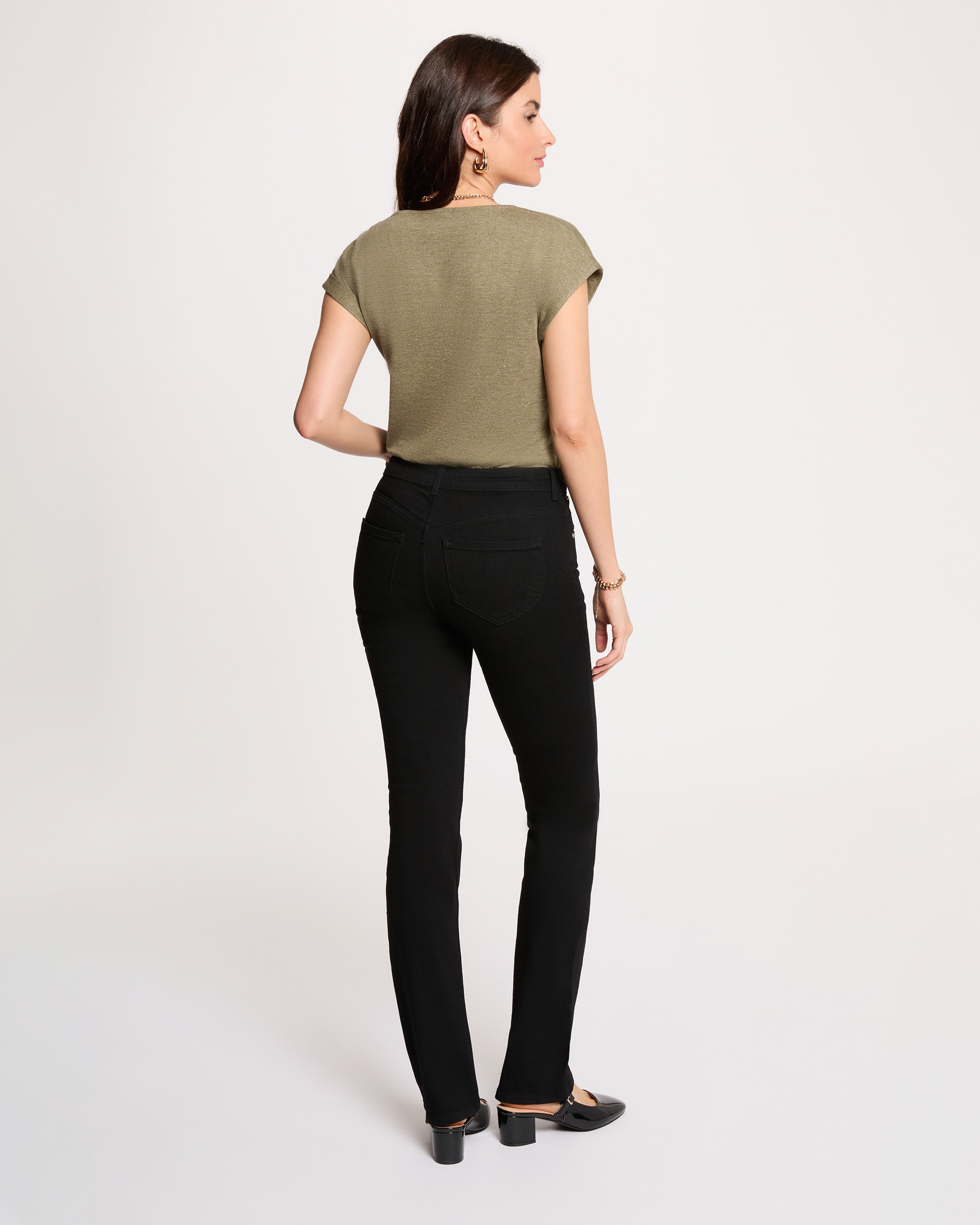 T-shirt de Manga Curta Verde-militar-3