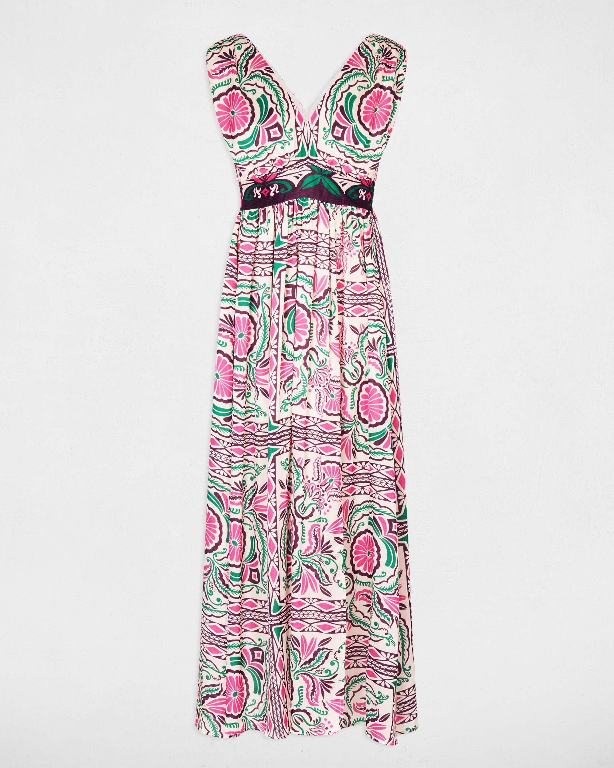 Vestido Comprido Ajustado Multicolor-2