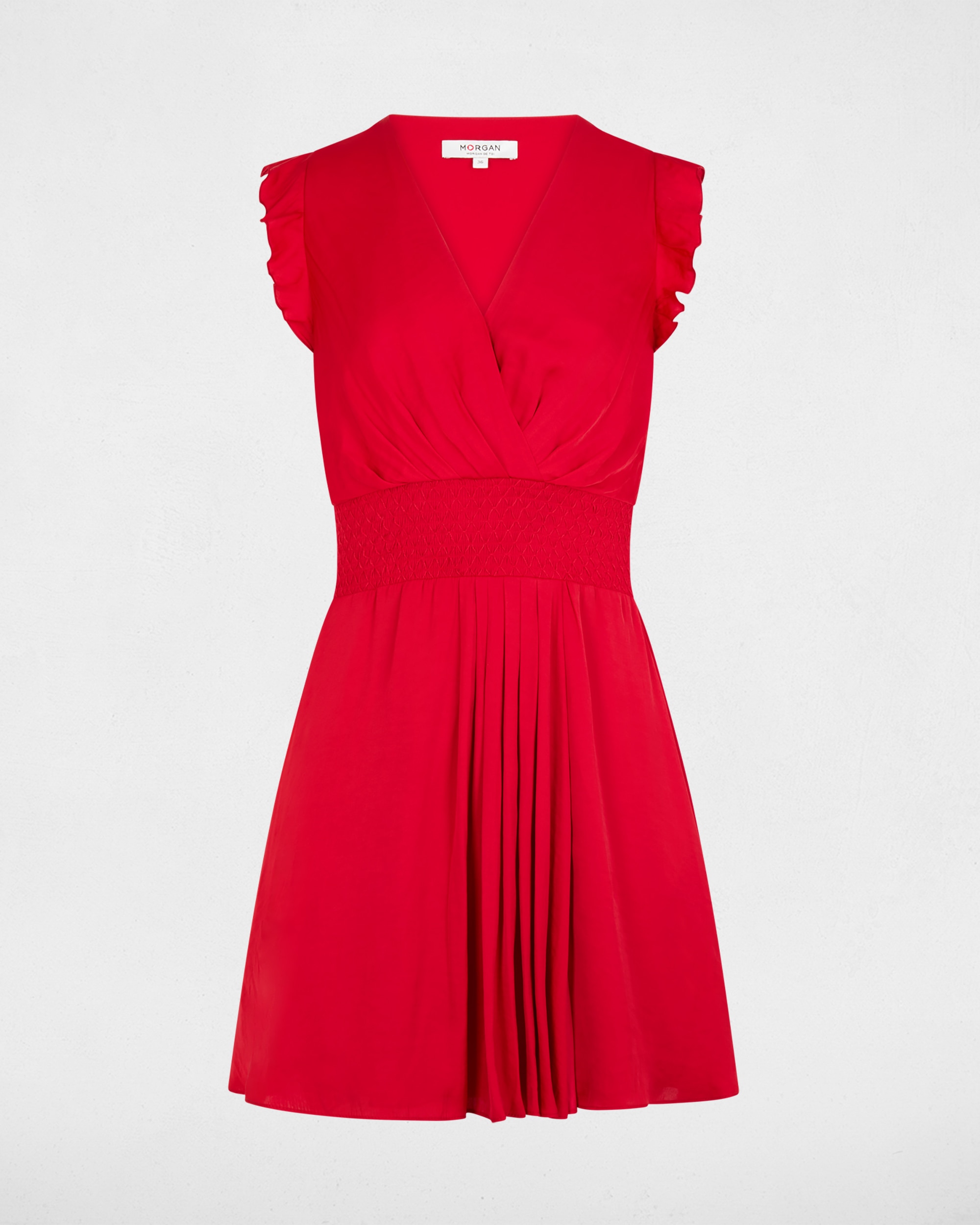 Vestido Curto Folgado Vermelho-2