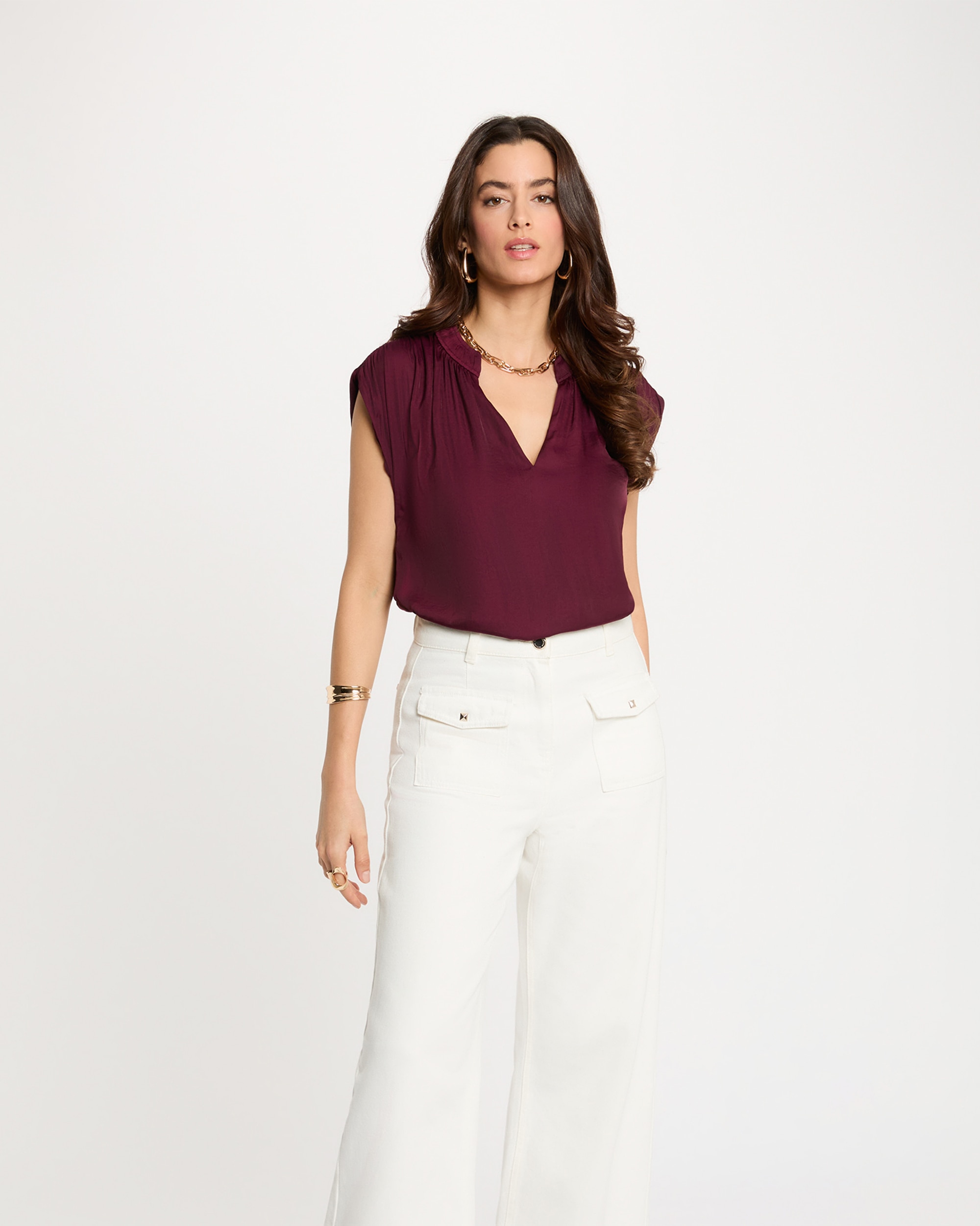 Imagem 0 de Blusa com Decote em V