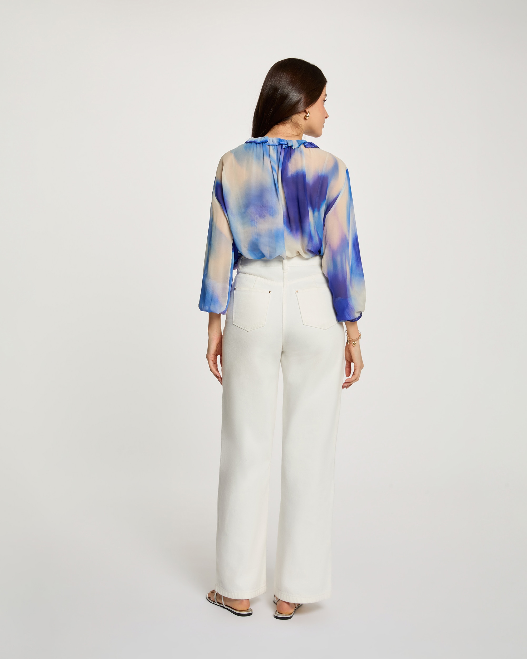Camisa Fluída Justa Multicolor-3