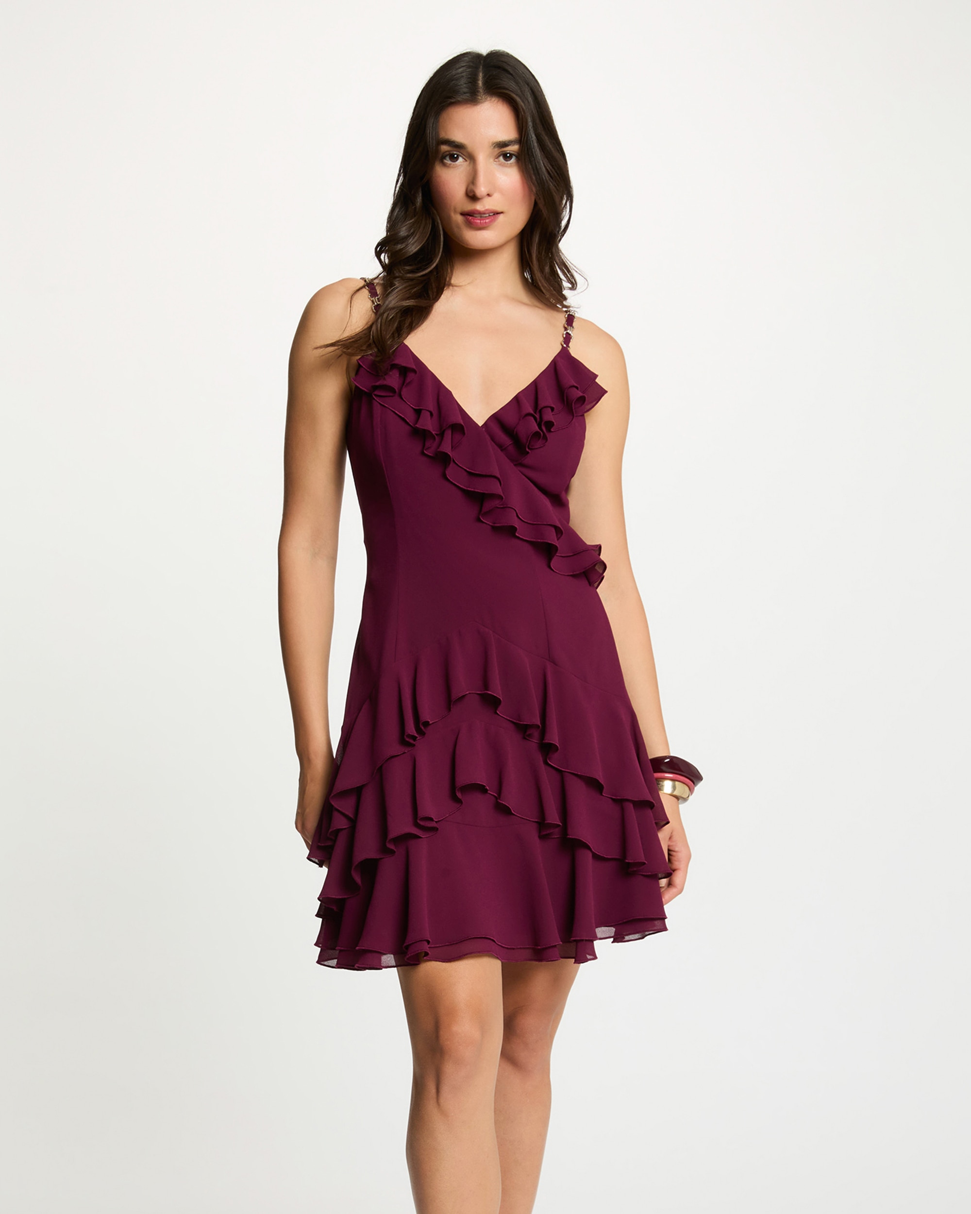 Imagem 0 de Vestido Curto sem Mangas com Decote em V