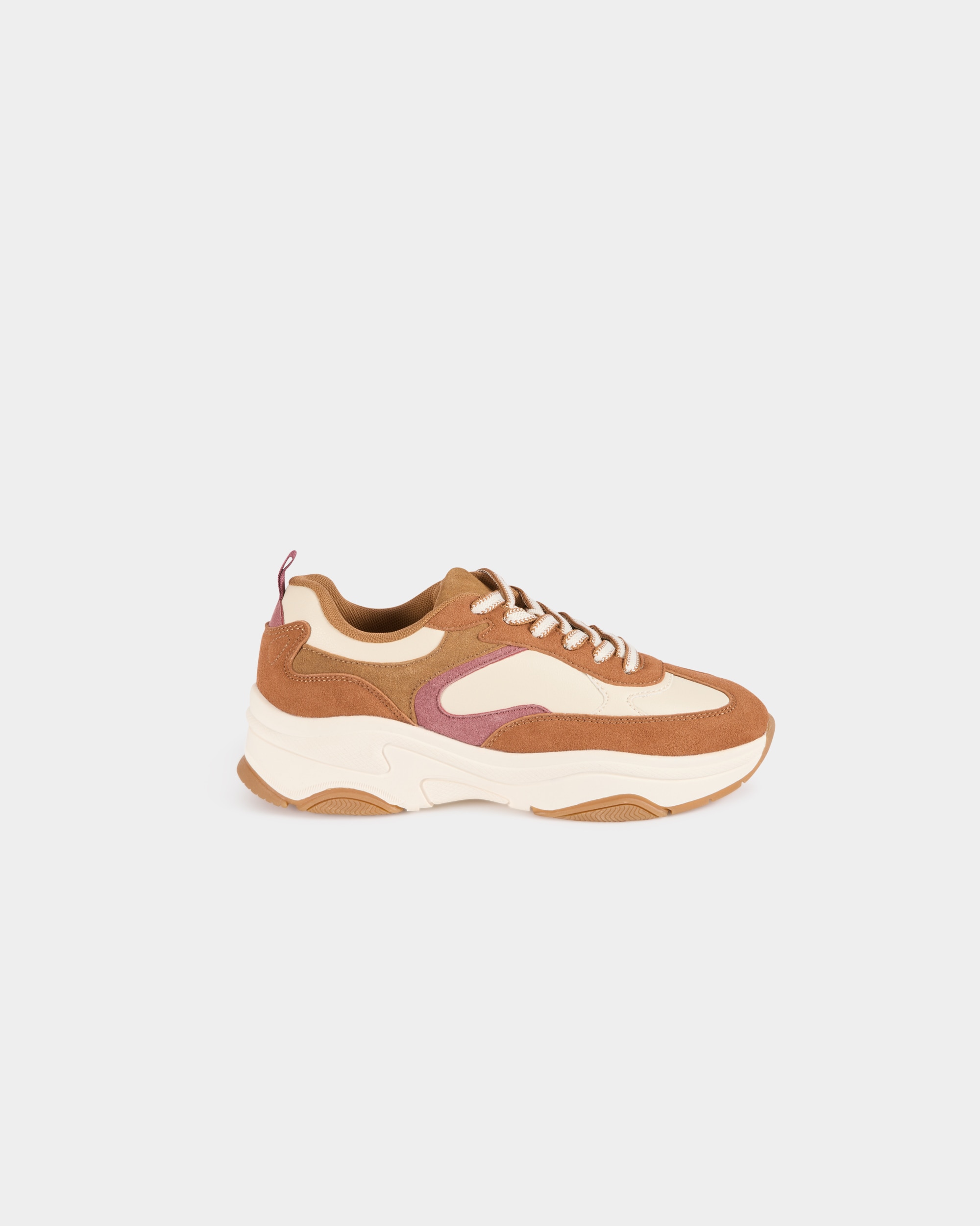 Imagem 0 de Sapatilhas de Plataforma de Camurça em Bege