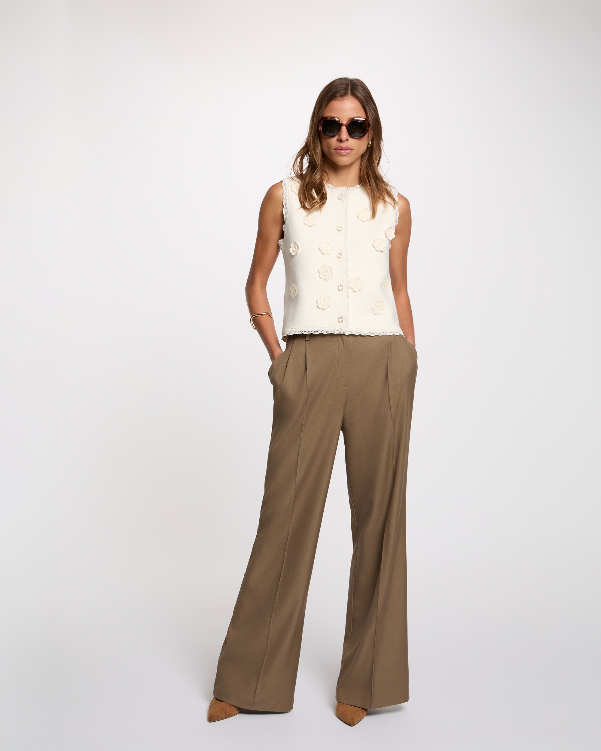 Top Ajustado com Decote Redondo Multicolor-4