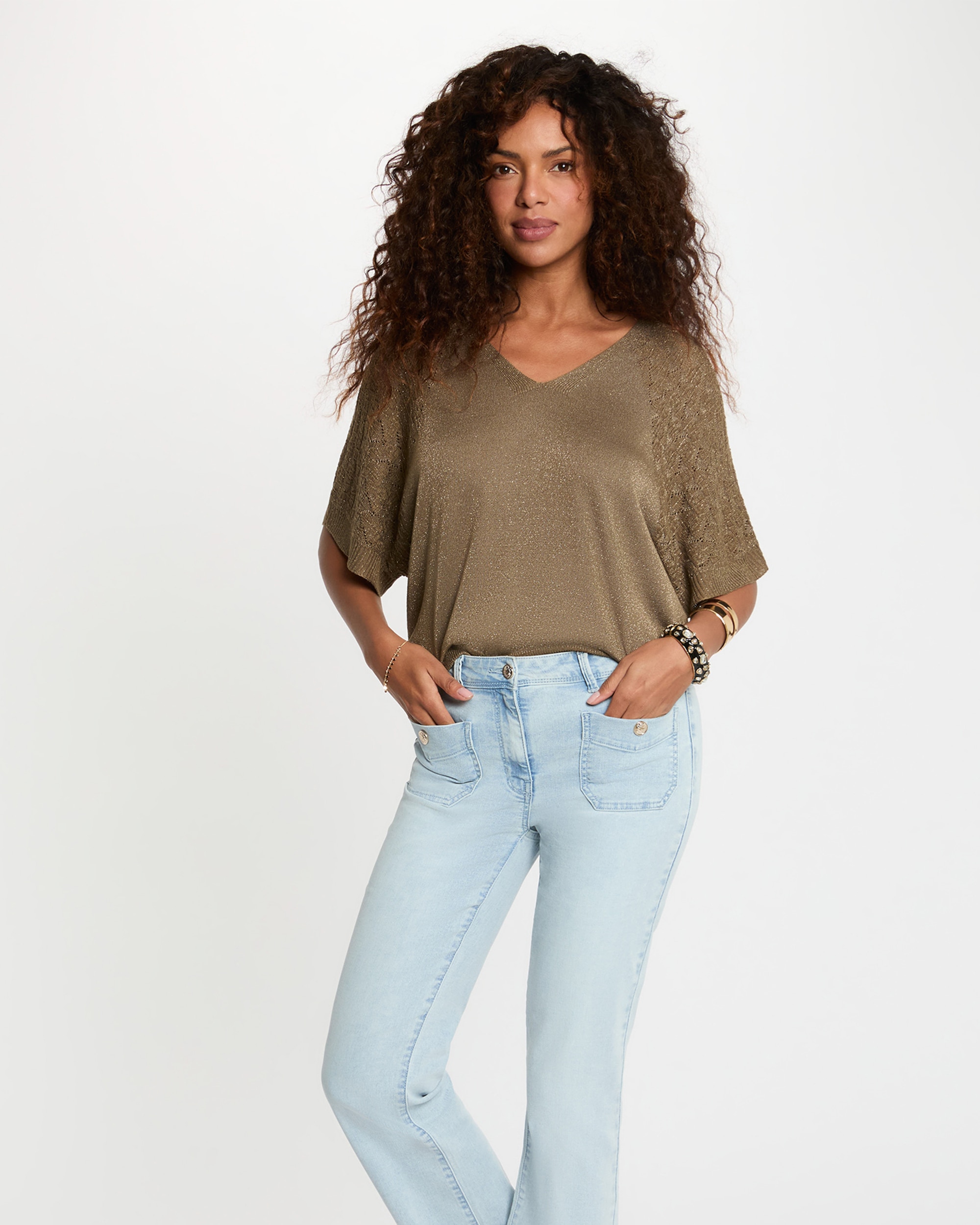 Imagem 0 de Camisola Oversize com Decote em V