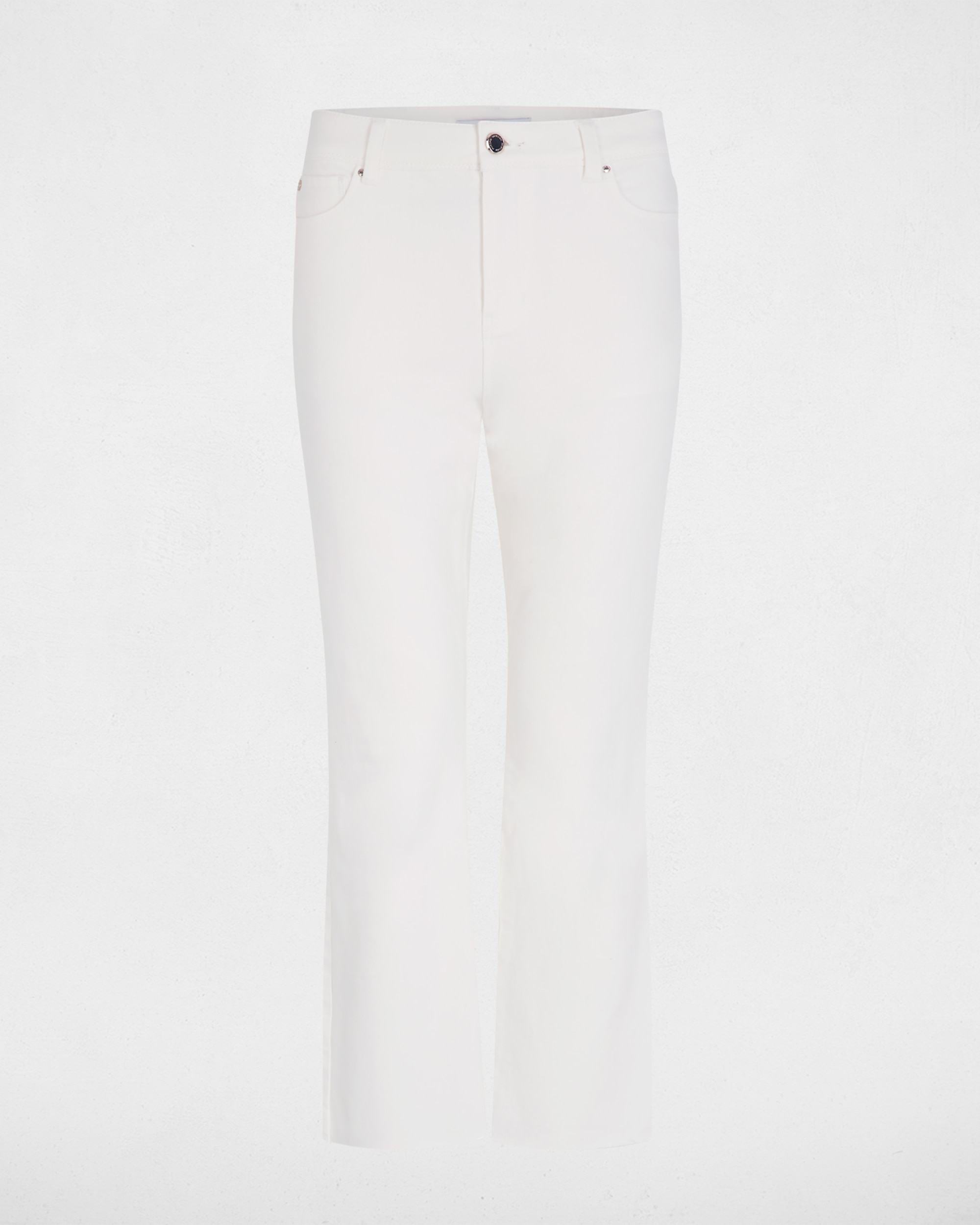 Jeans Flare em Corte 7/8 Branco-2