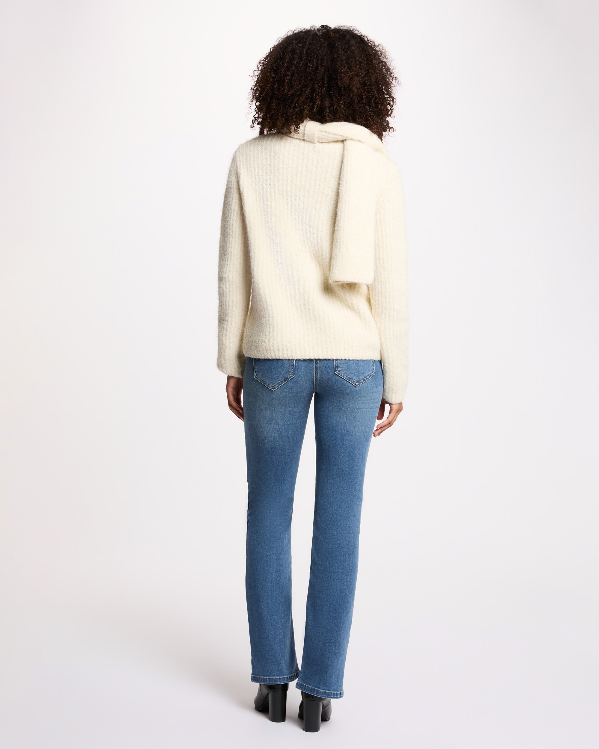 Jeans Bootcut Entrançado Azul-3