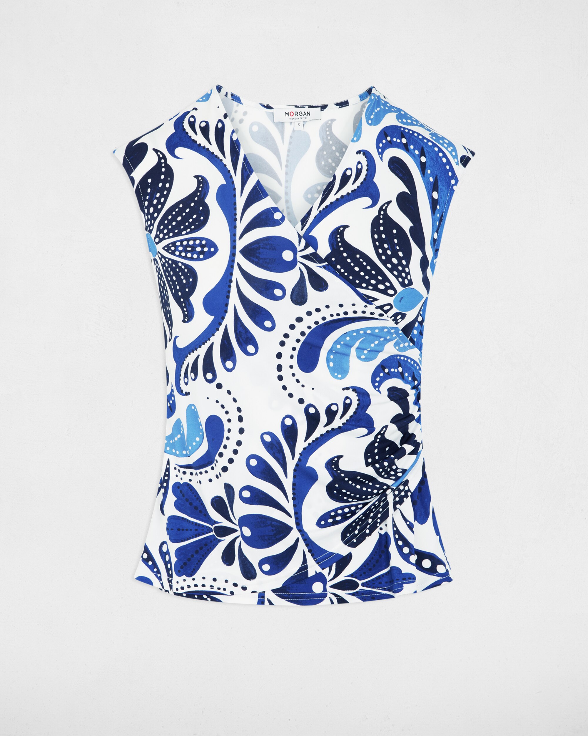 T-shirt Ajustada sem Mangas Multicolor-2