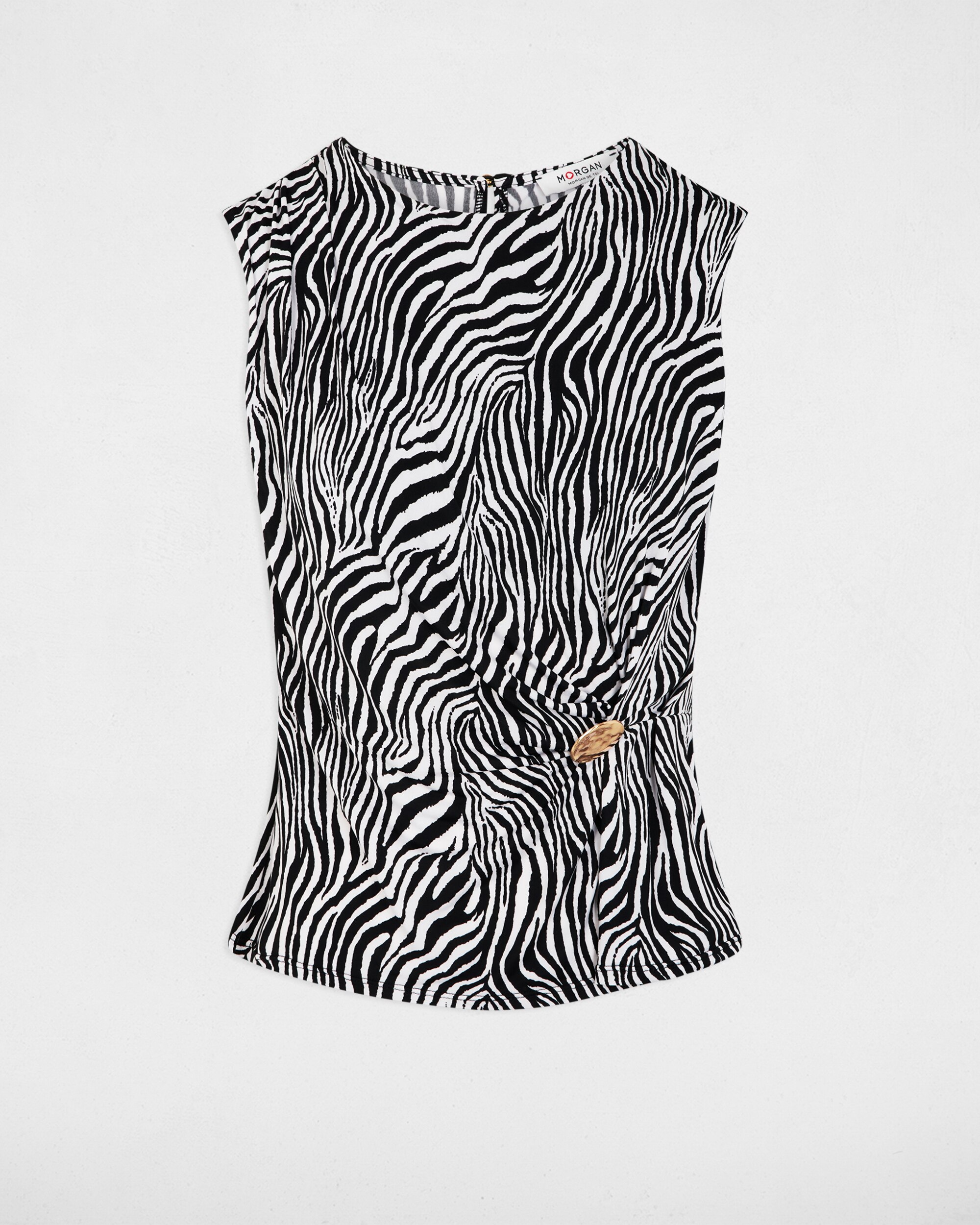 T-shirt Ajustada sem Mangas Multicolor-2