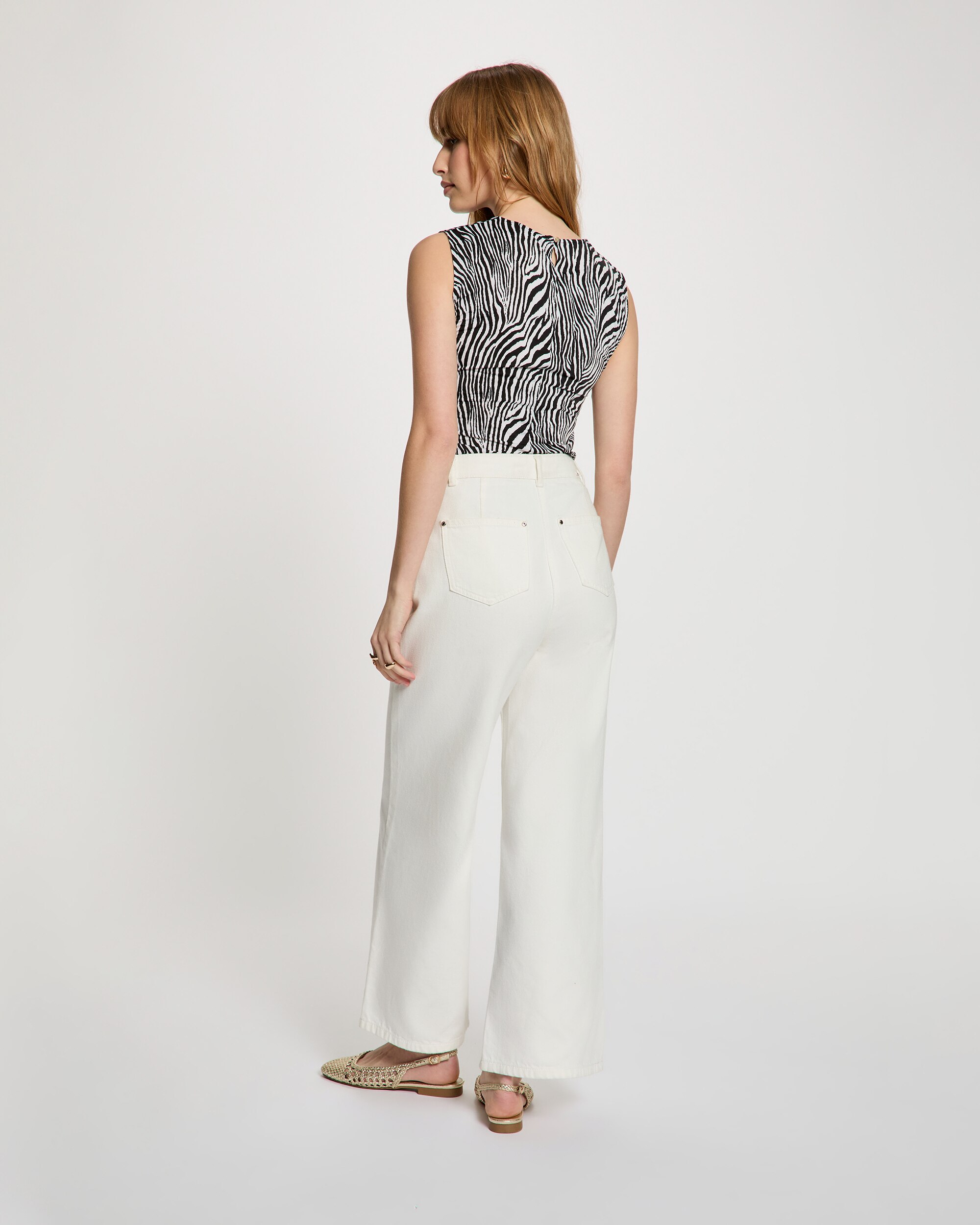 T-shirt Ajustada sem Mangas Multicolor-3