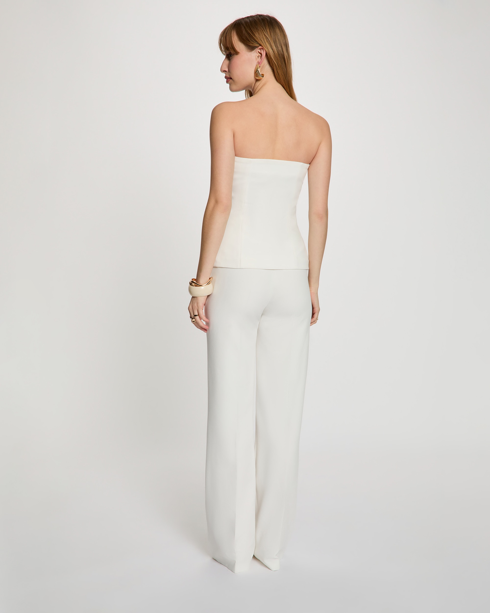 Top Ajustado Abotoado Branco-3