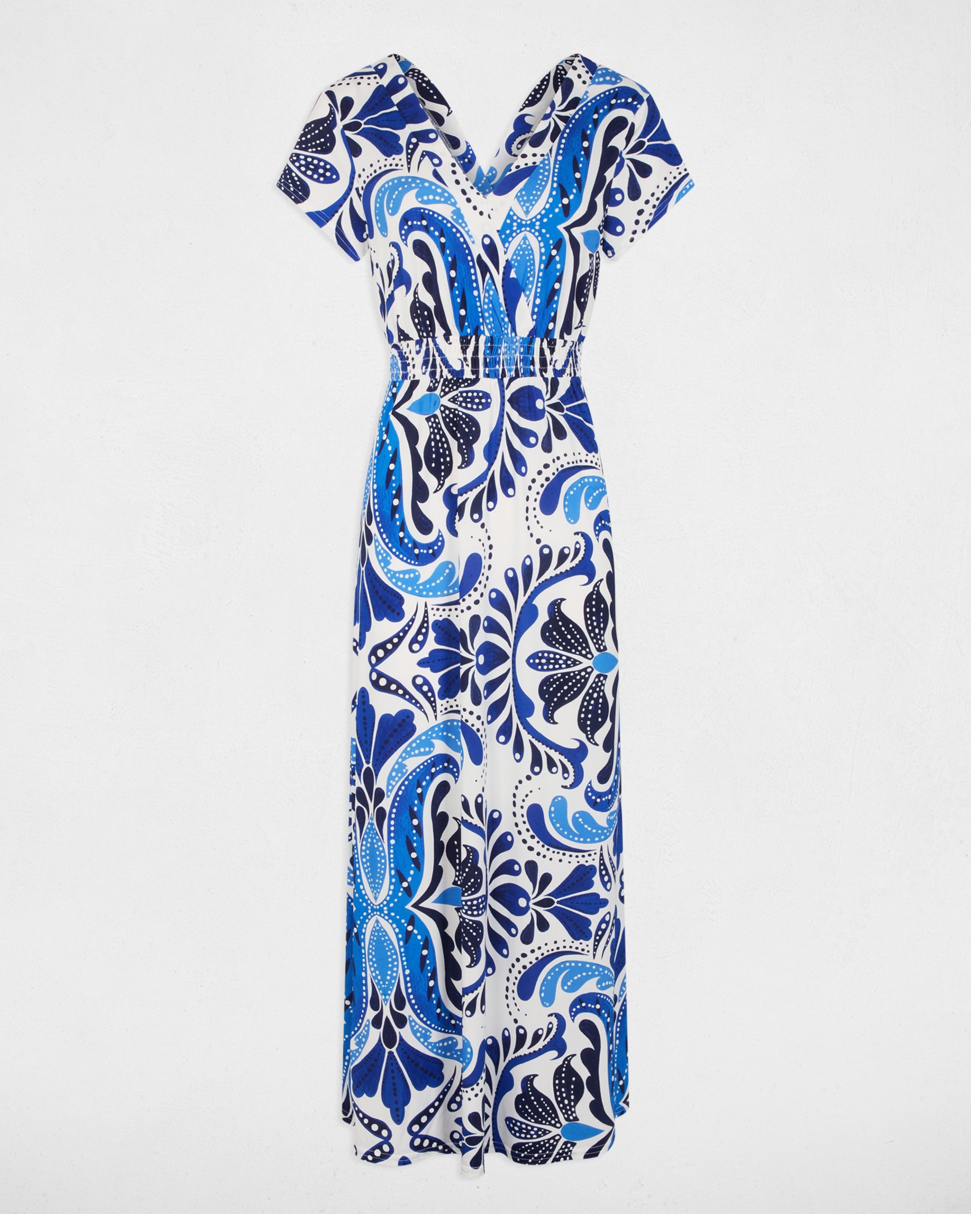 Vestido Comprido Fluido com Estampado Multicolor-2