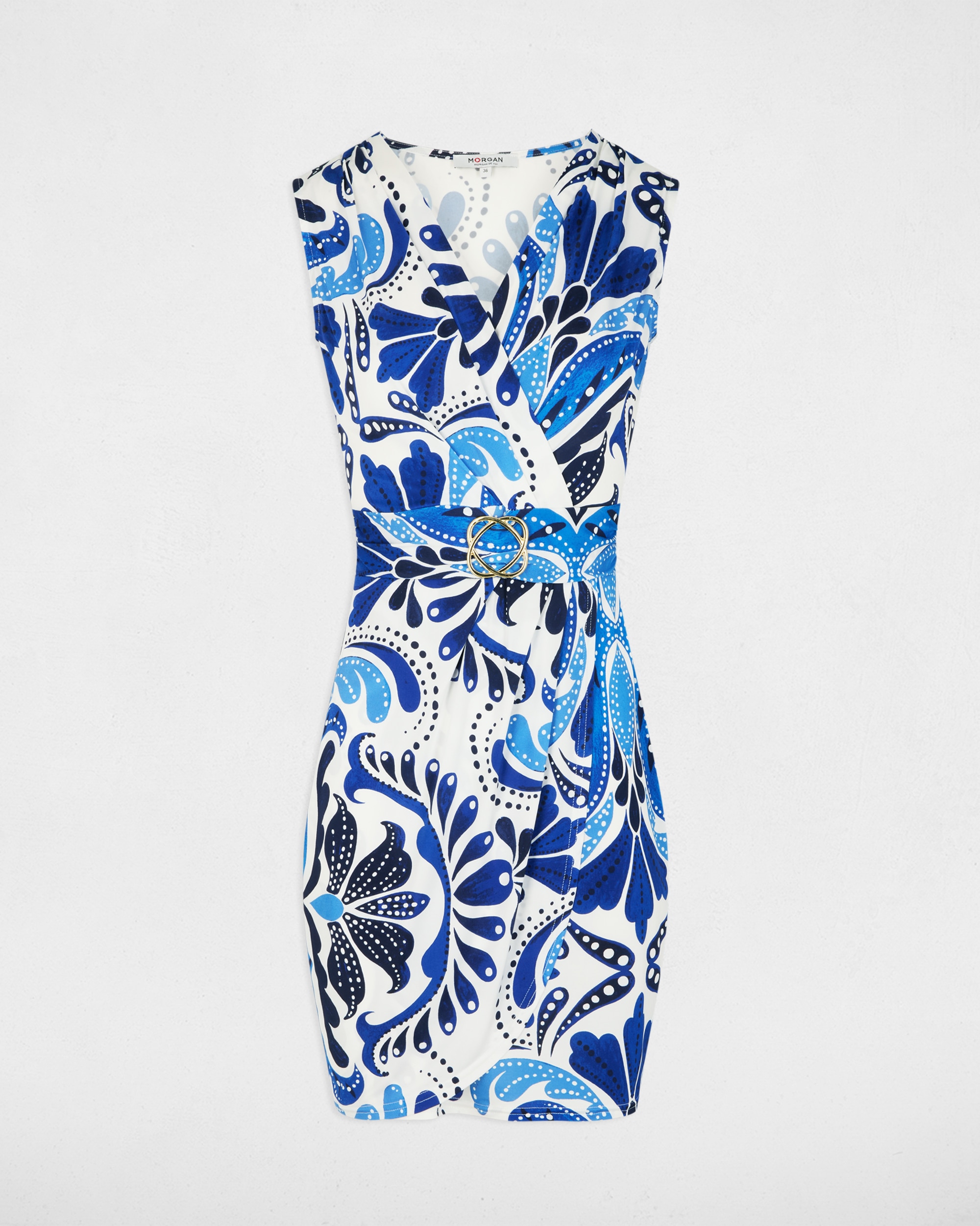 Vestido Curto com Decote Multicolor-2