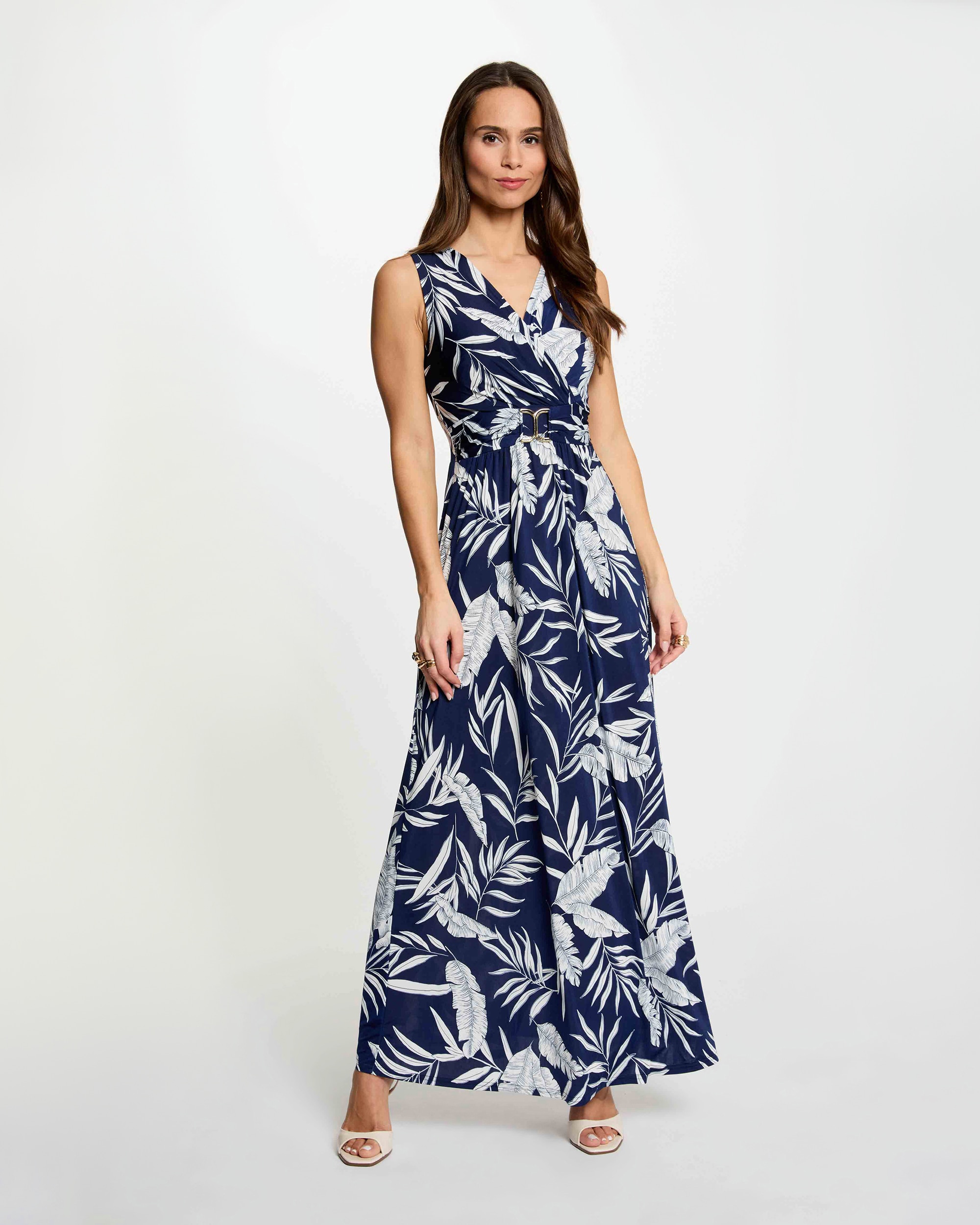 Imagem 0 de Vestido Comprido sem Mangas com Estampado