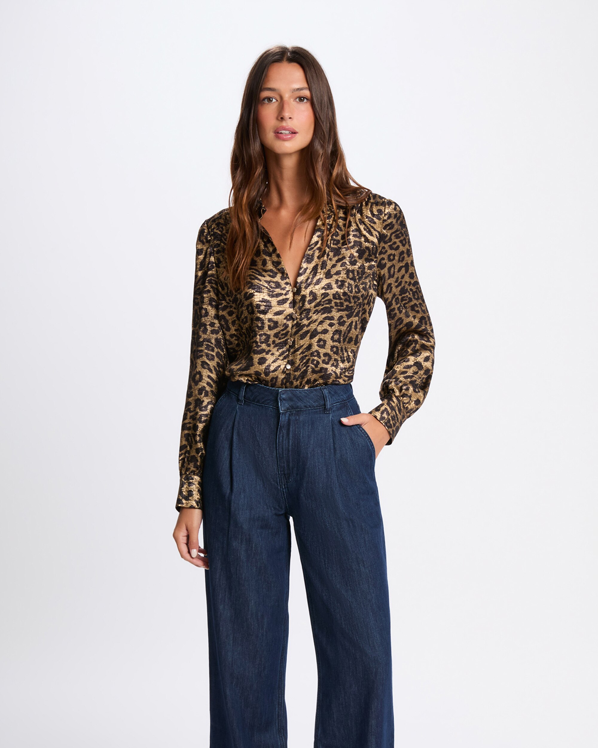 Camisa Fluida Estampada Multicolor-1