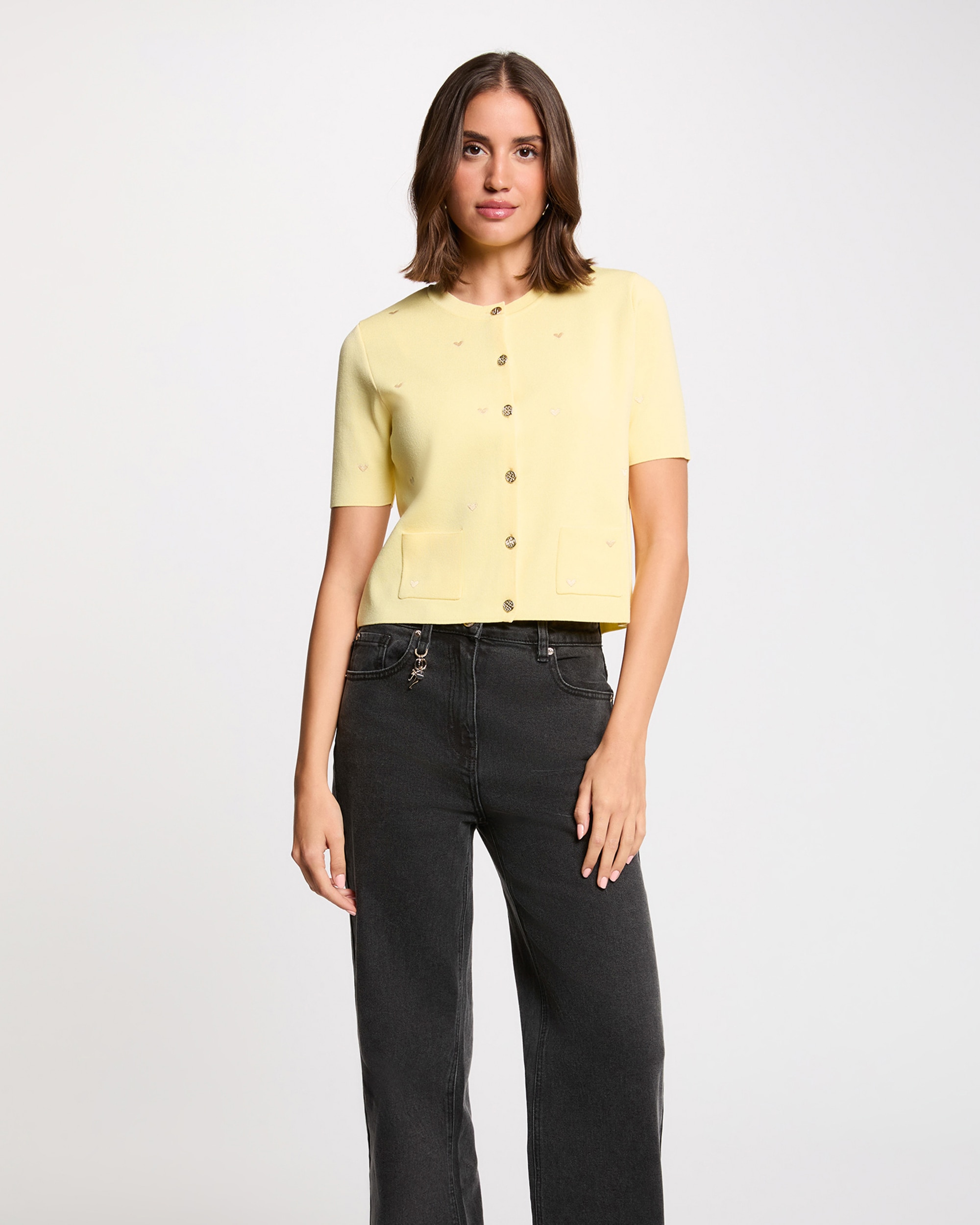 Imagem 0 de Cardigan Curto com Gola Redonda