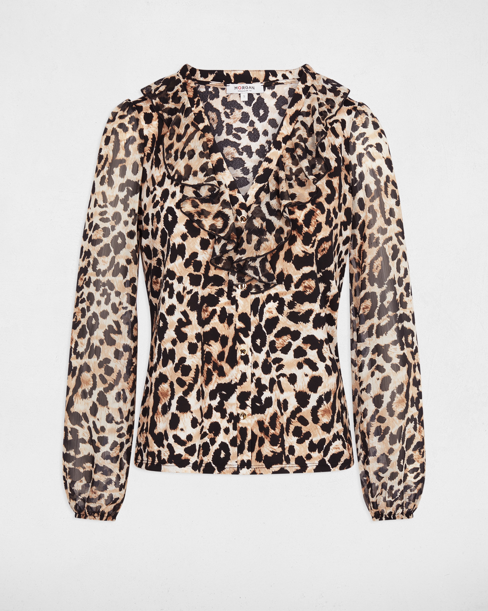 Blusa de Gase com Estampado Animalier Multicolor-2