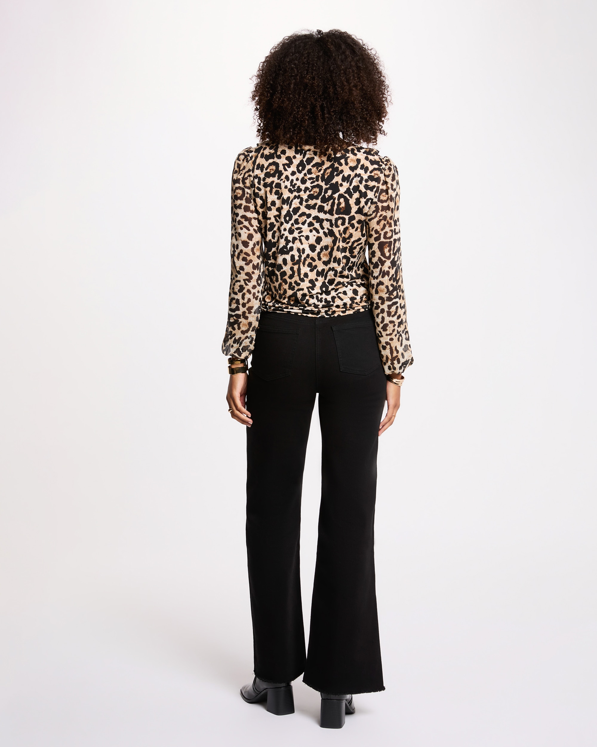Blusa de Gase com Estampado Animalier Multicolor-3