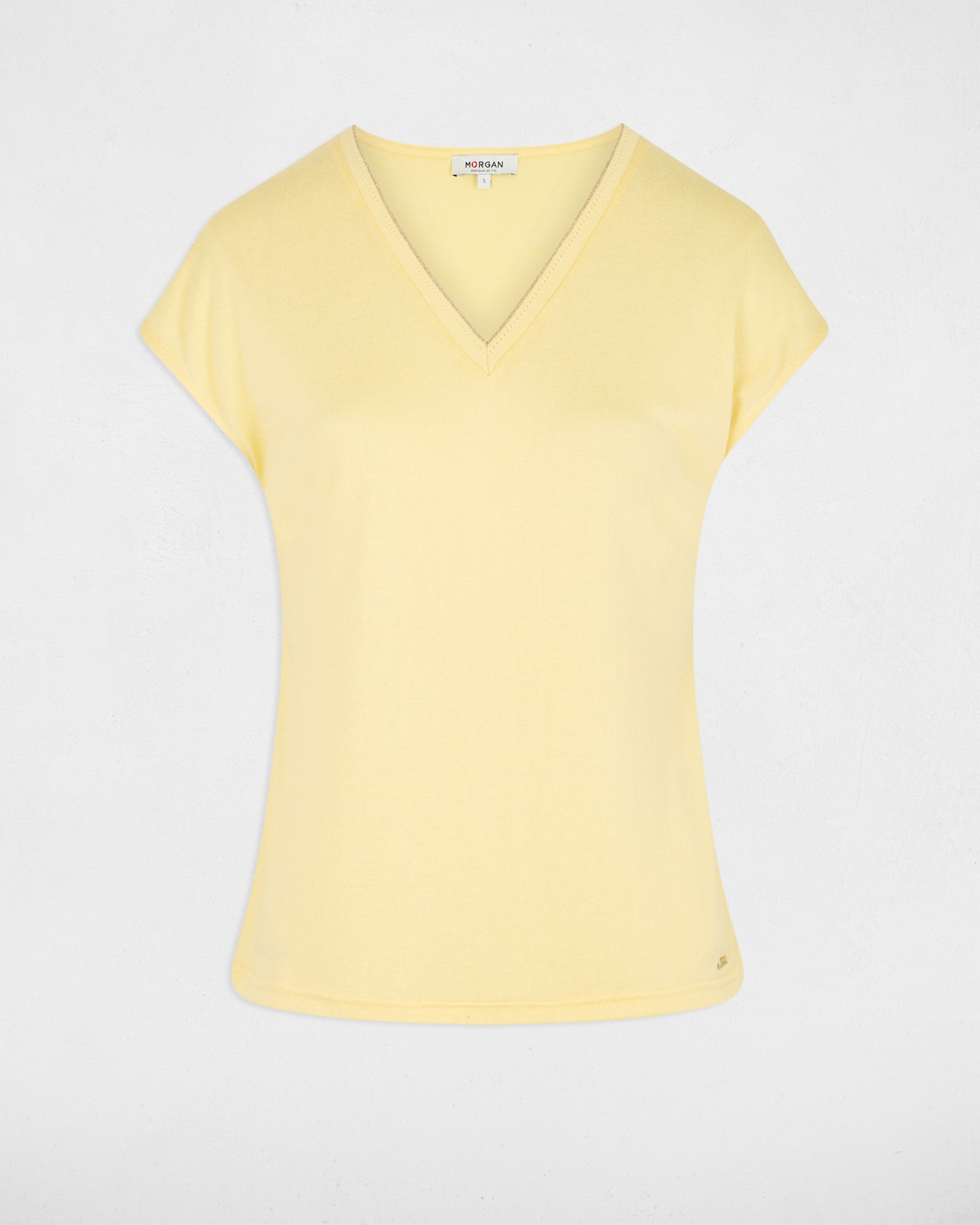 T-shirt de Manga Curta Amarelo-2