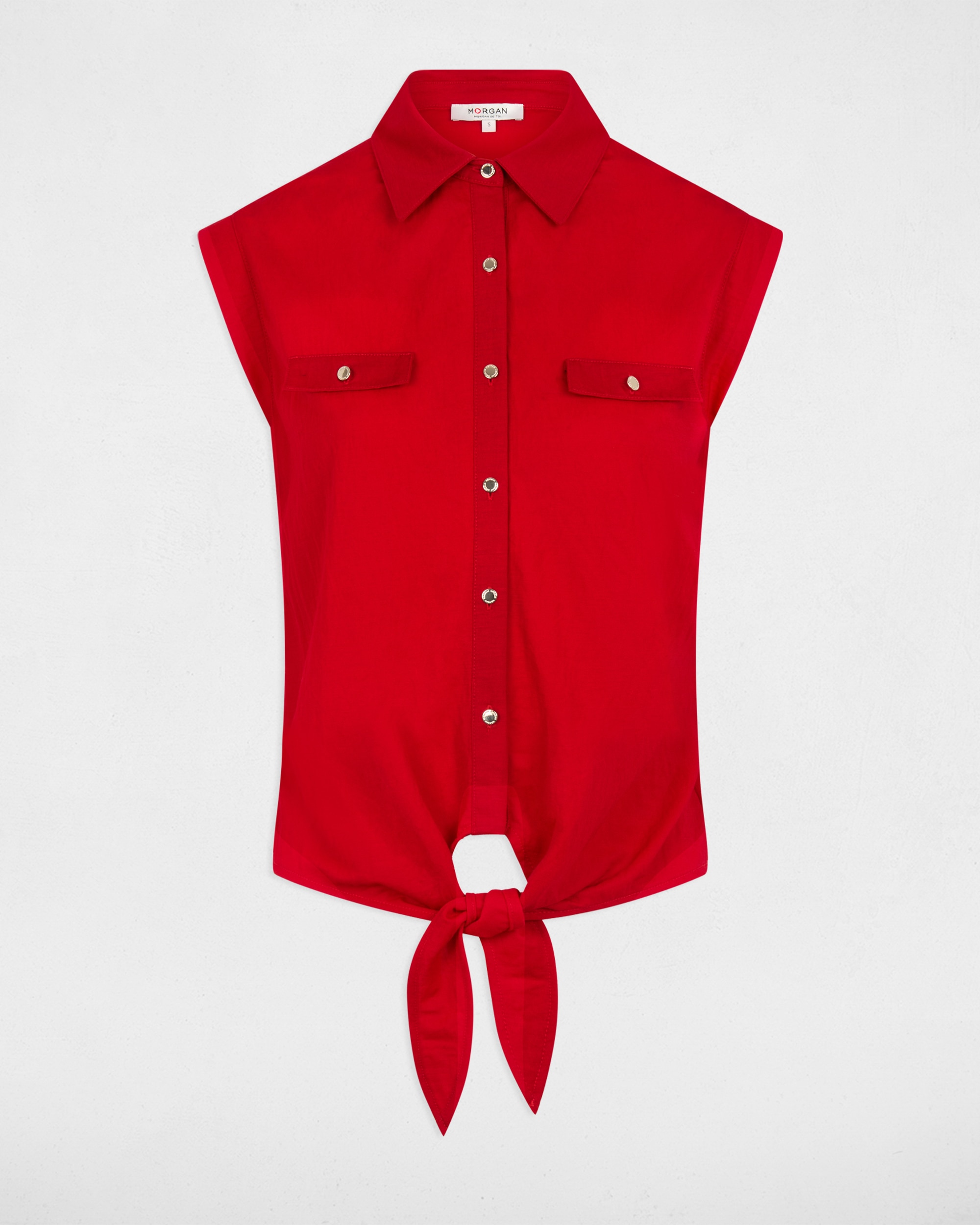 Blusa sem Mangas Vermelho-2