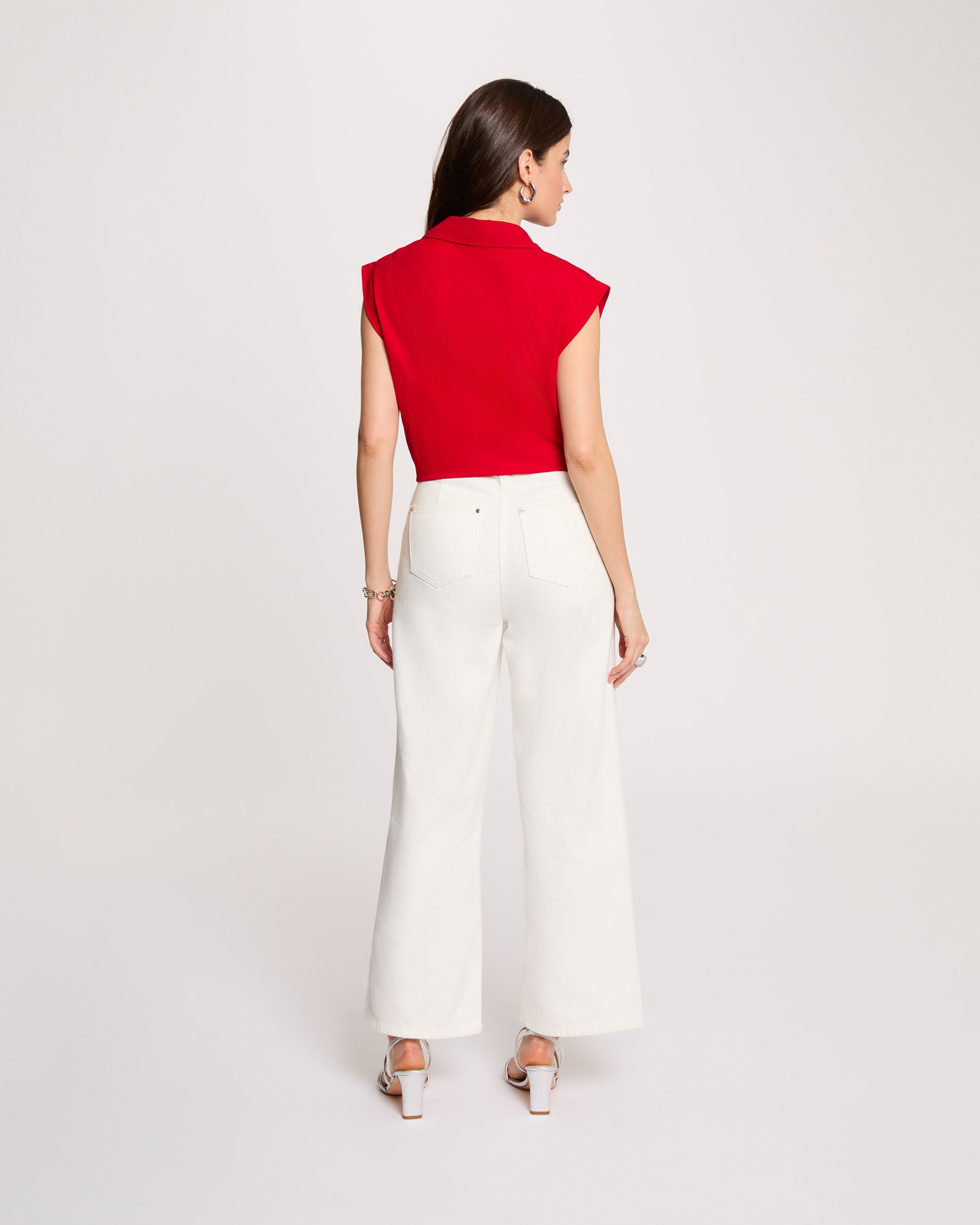 Blusa sem Mangas Vermelho-3