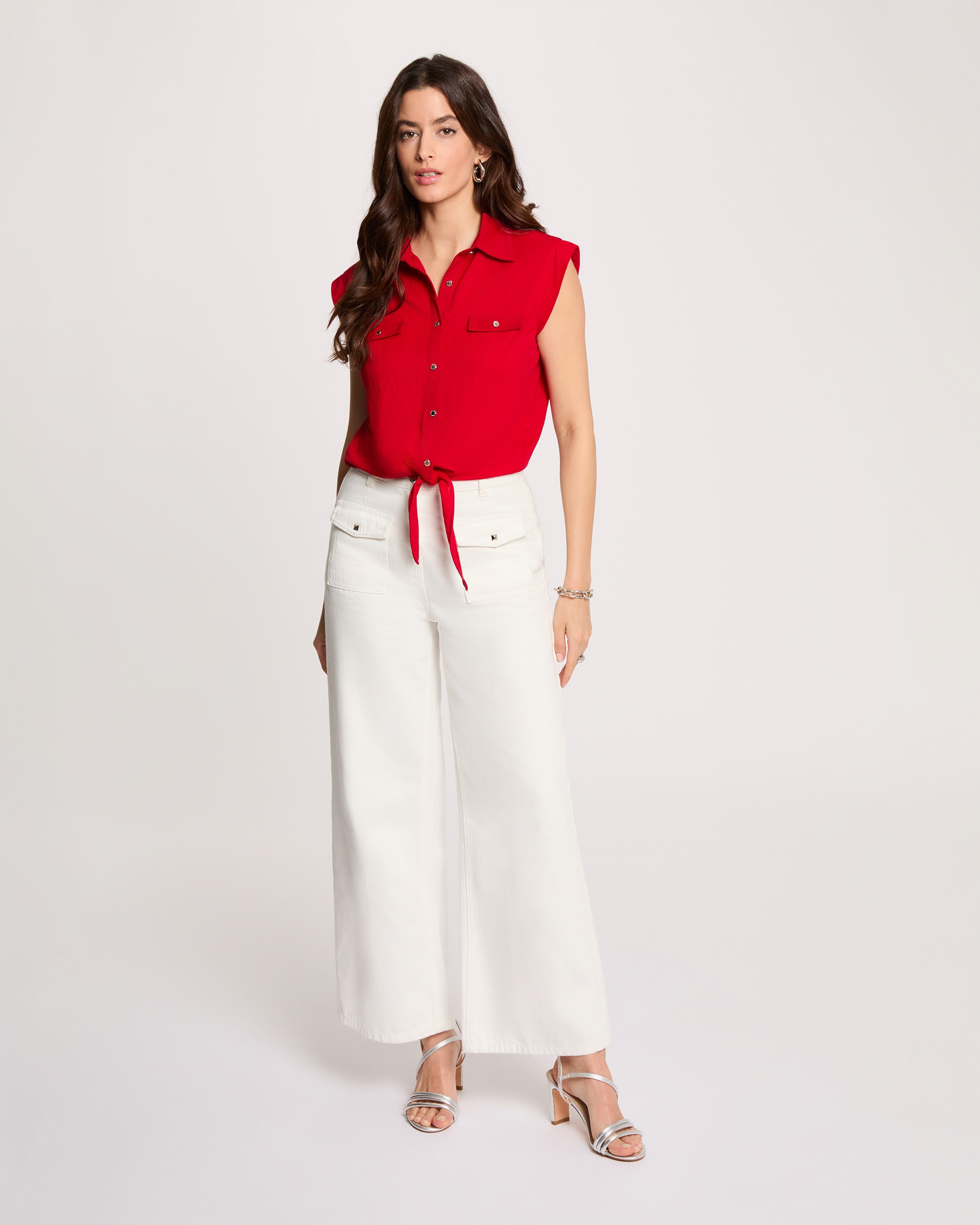 Blusa sem Mangas Vermelho-4