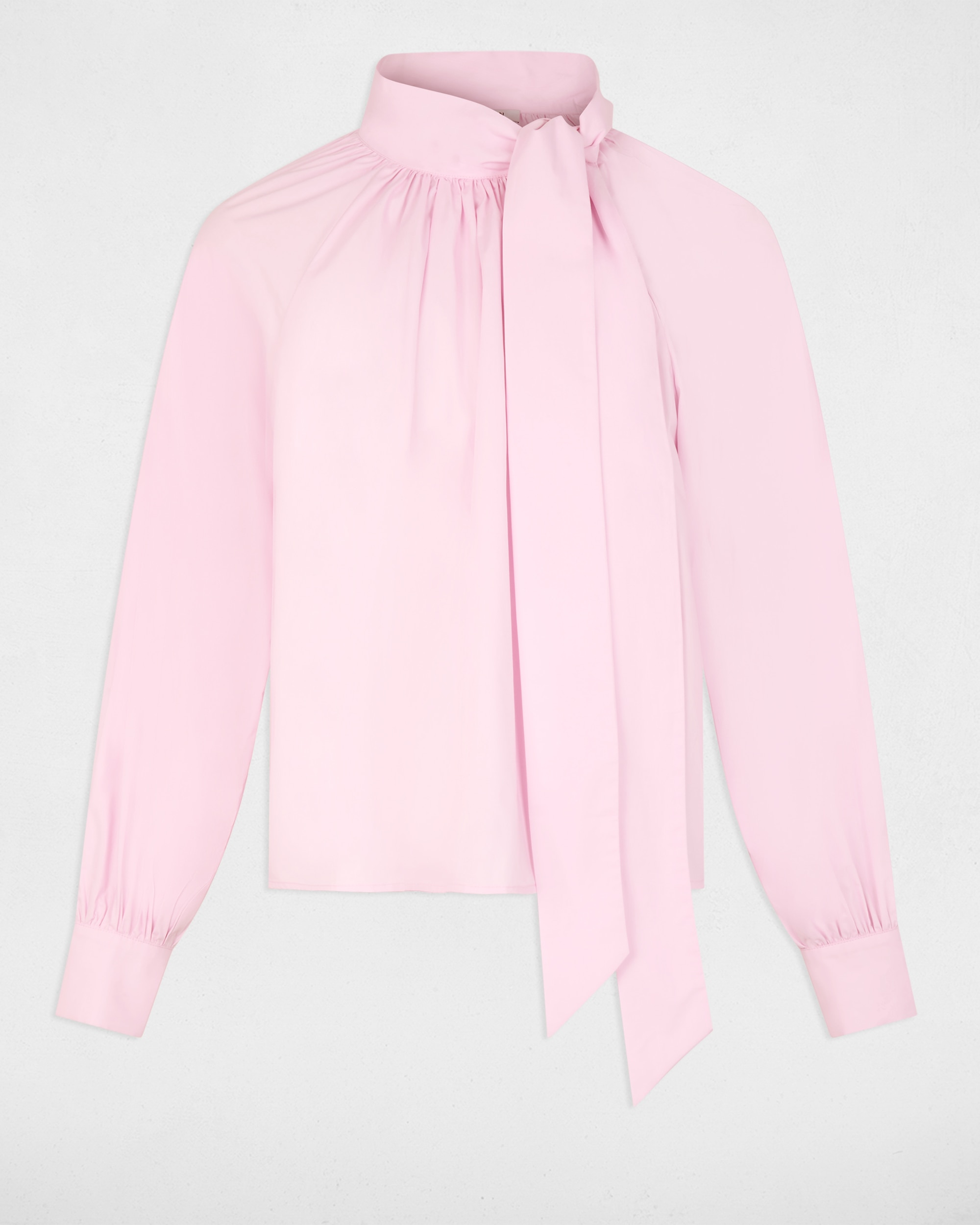 Blusa com Gola Laçada Rosa-claro-2