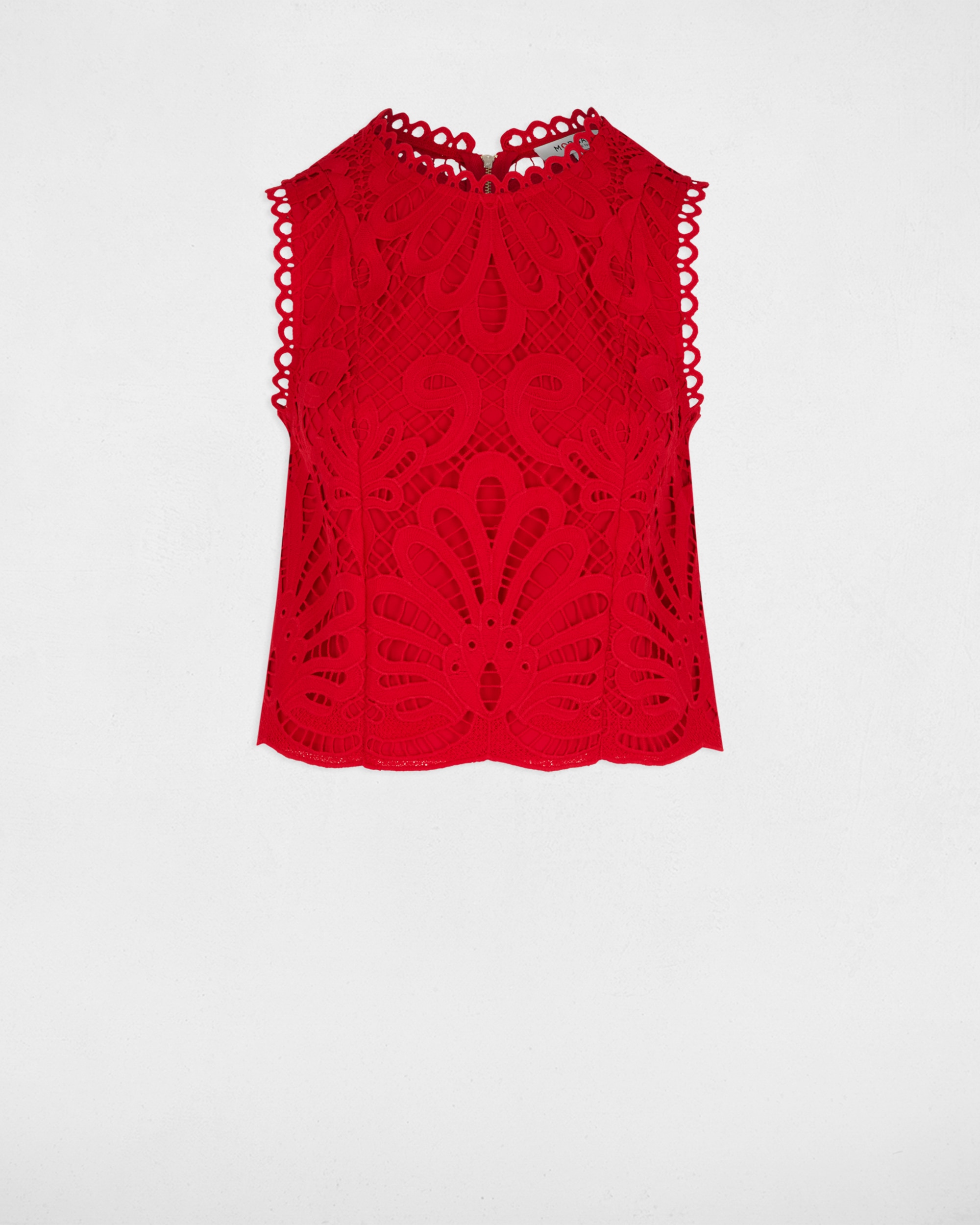 Top com Efeito Perfurado Vermelho-2