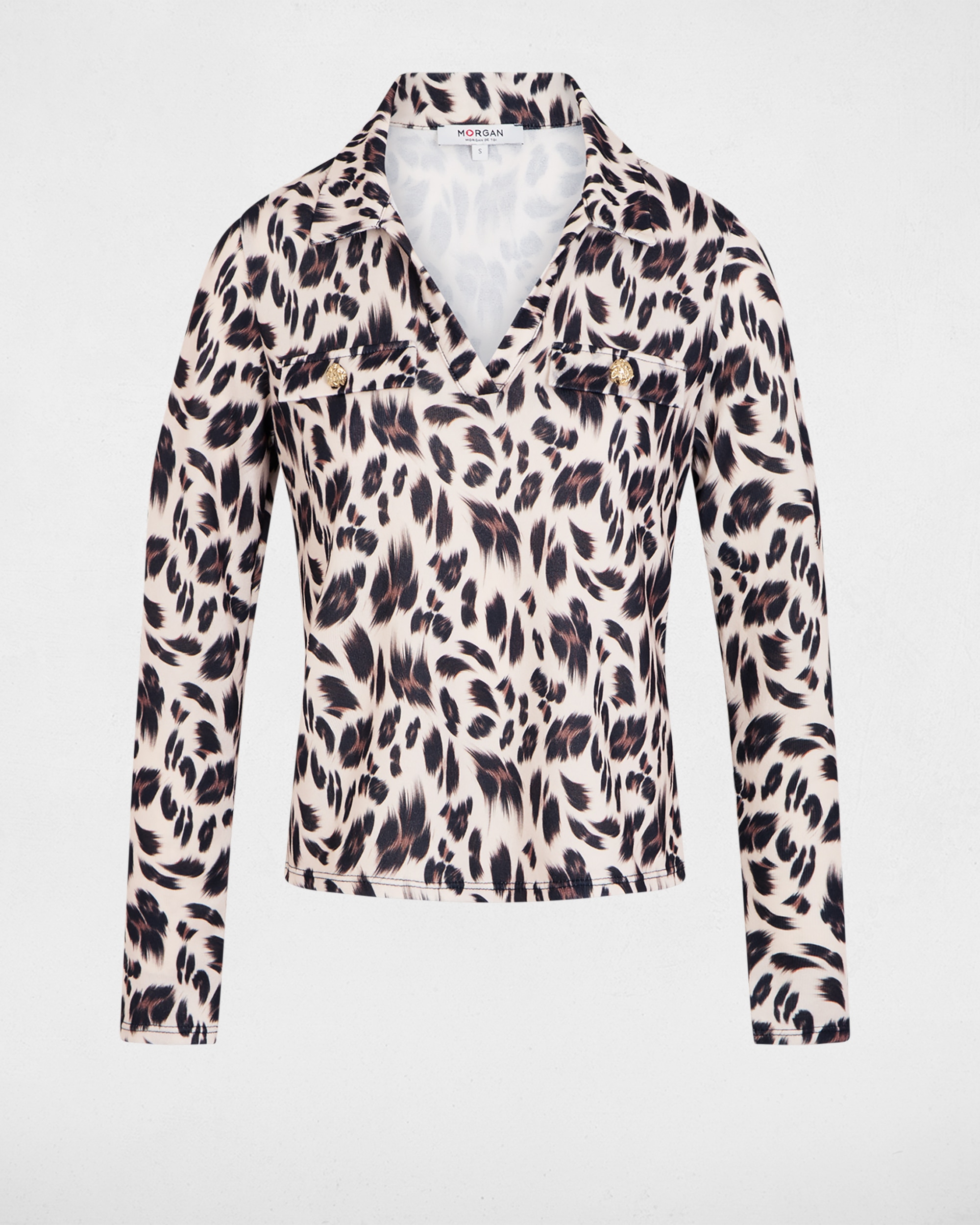 Blusa com Estampado Animalier Multicolor-2